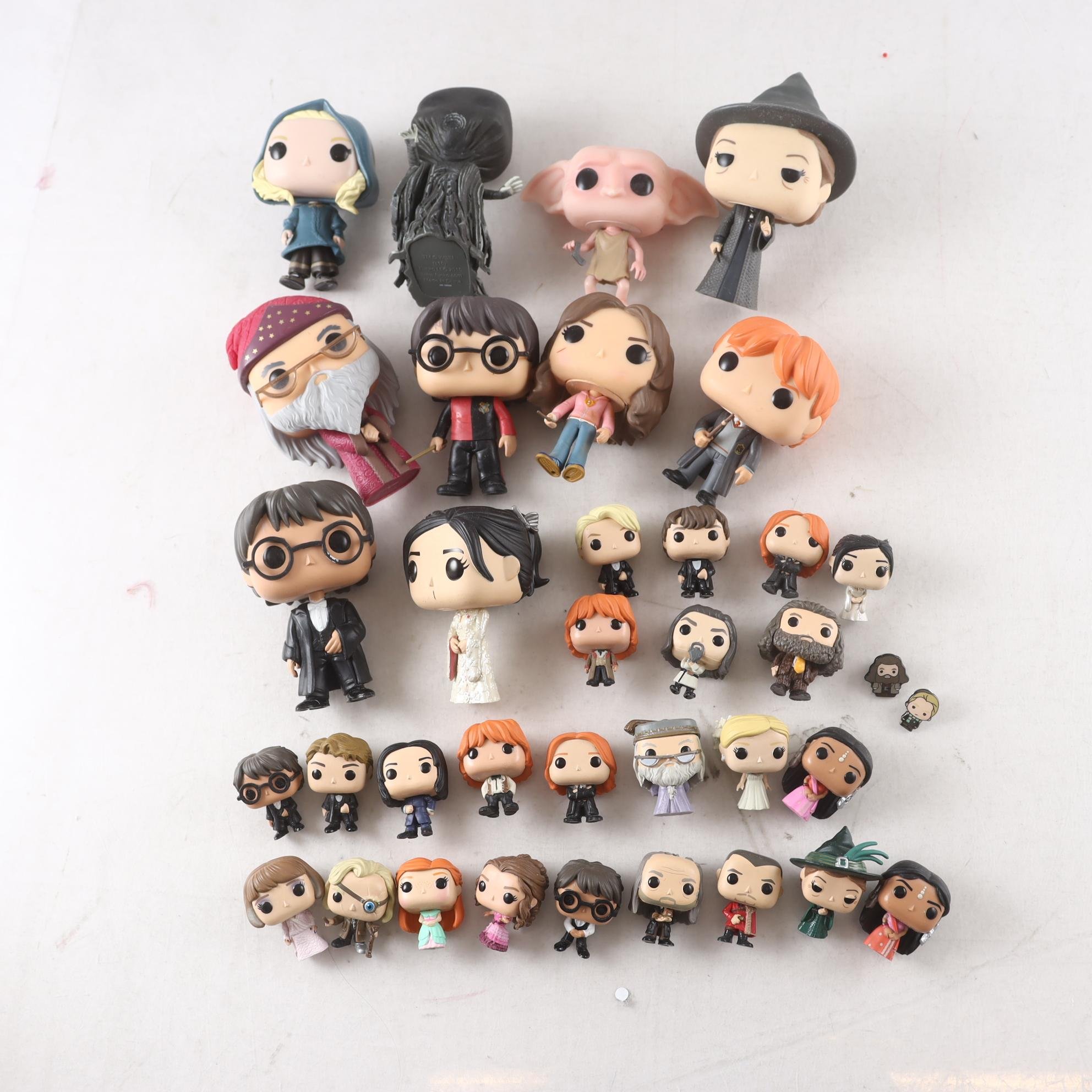 Figurer, Funko pop, bubble heads, Harry Potter, blandat.