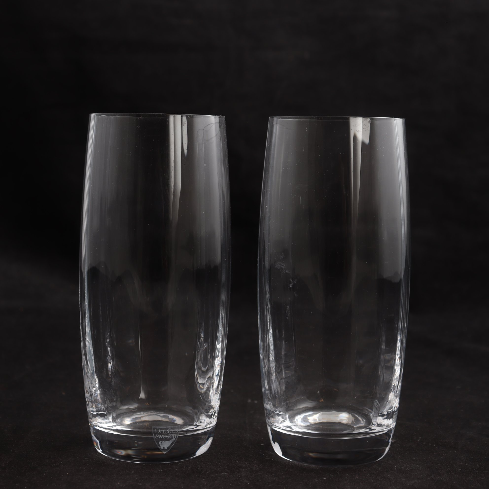 Höga glas, Orrefors Optica Symphony, Gunnar Cyrén, 2 st