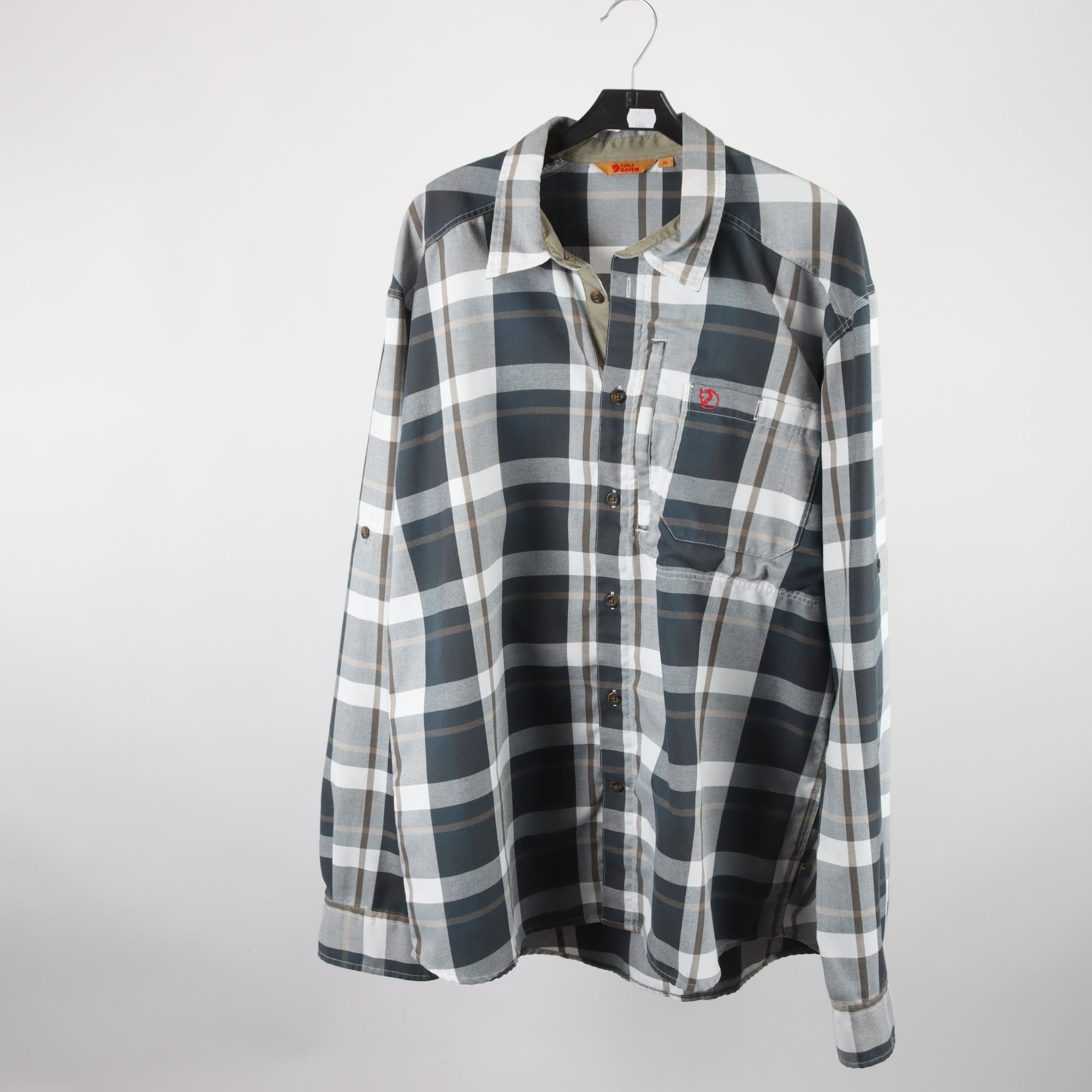 Skjorta, Fjällräven, rutig, blå, stl. XL.