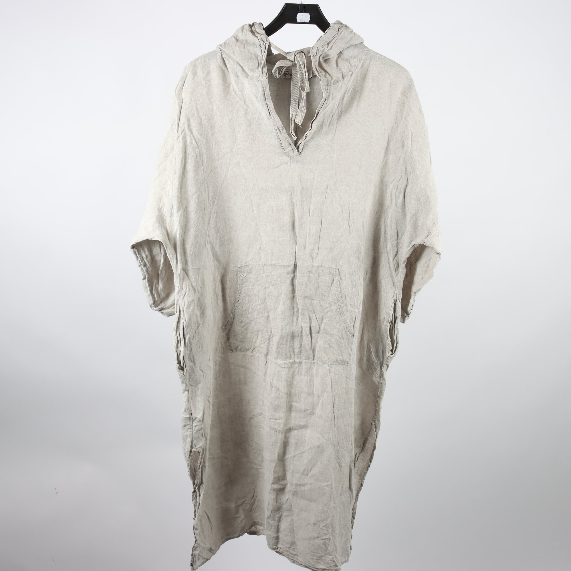 Klänning, Rough & Rose, beige, 100% lin, stl. L/XL.