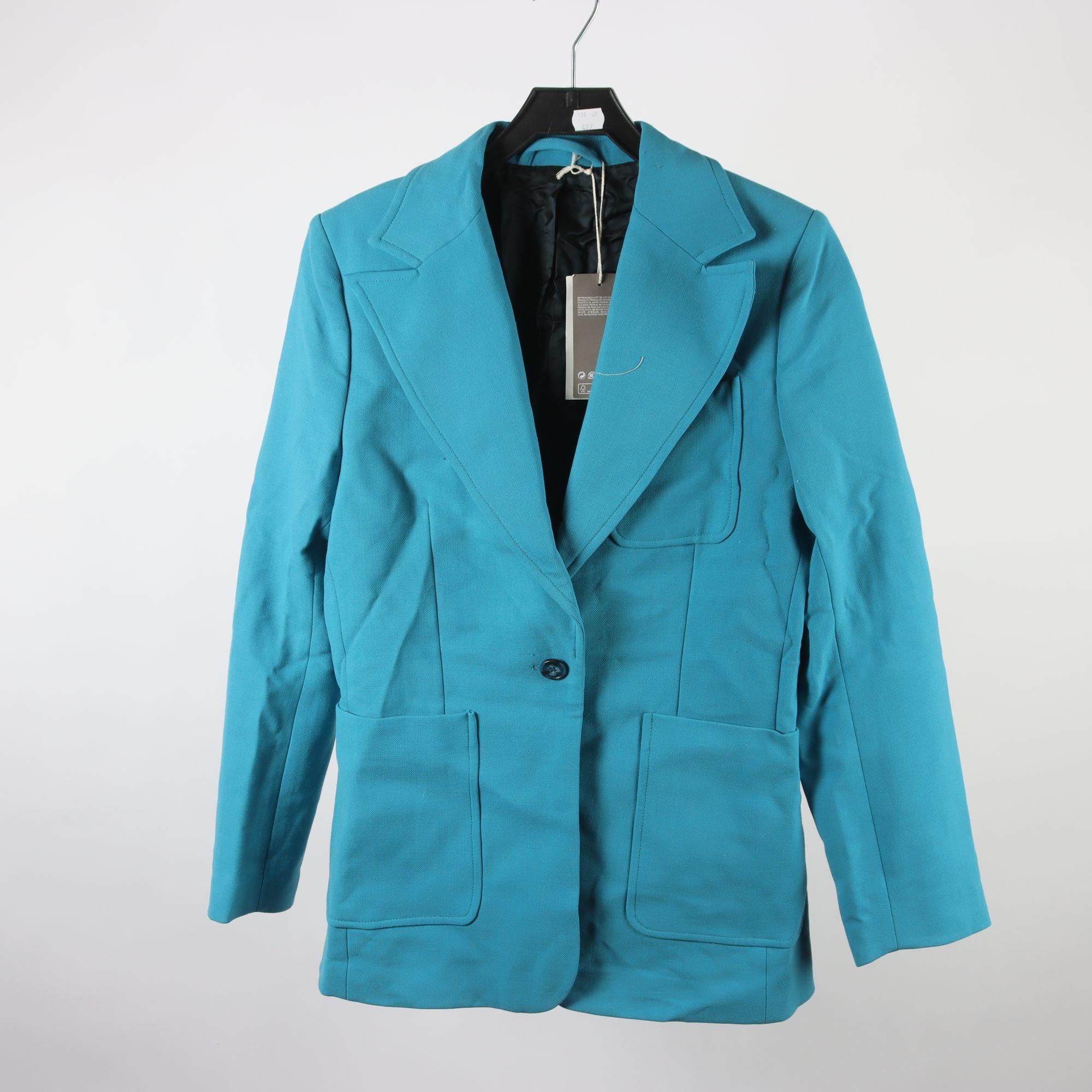 Kavaj, H&M, Premium Quality, blå, stl. 38.