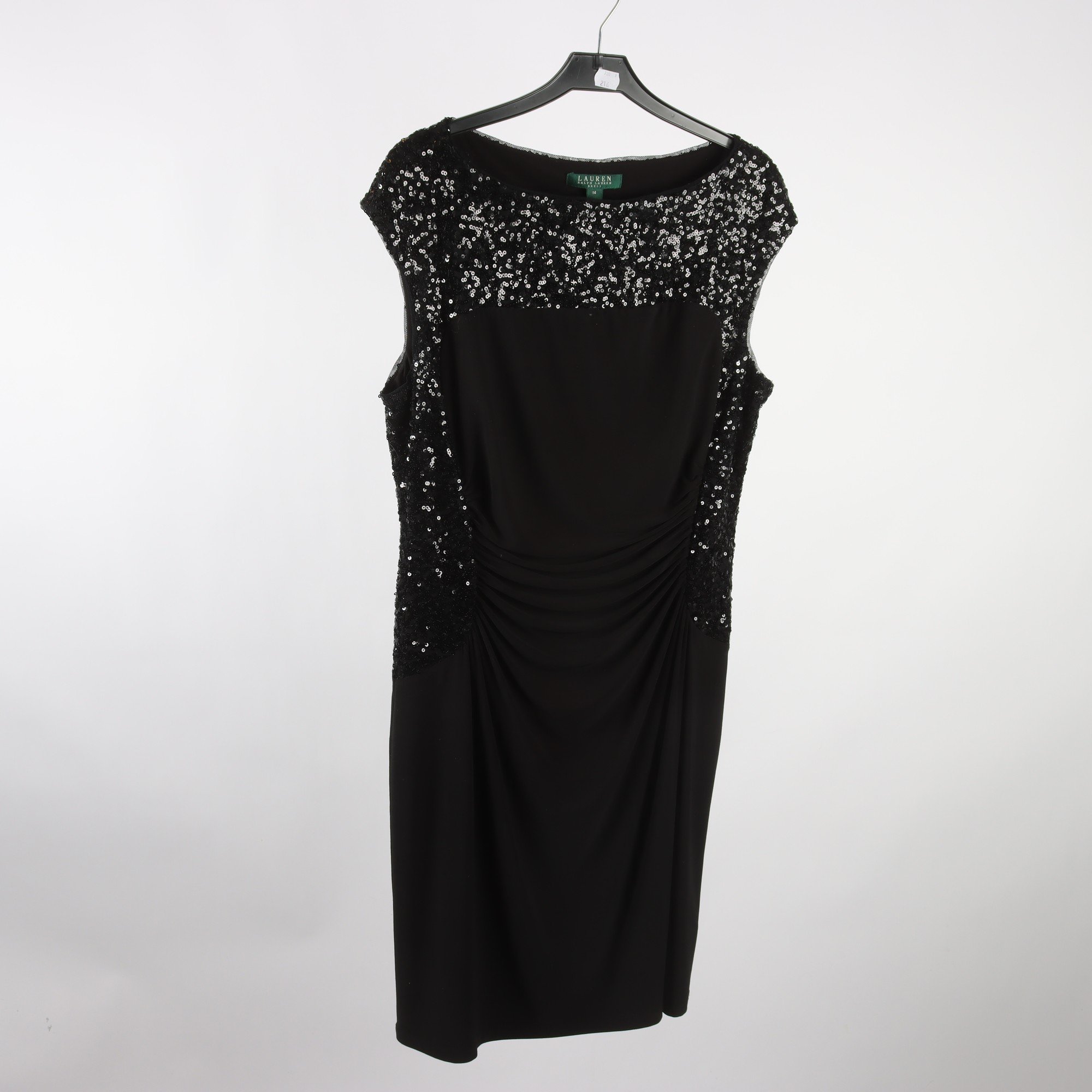 Klänning, Lauren Ralph Lauren, svart, paljetter, stl. M.