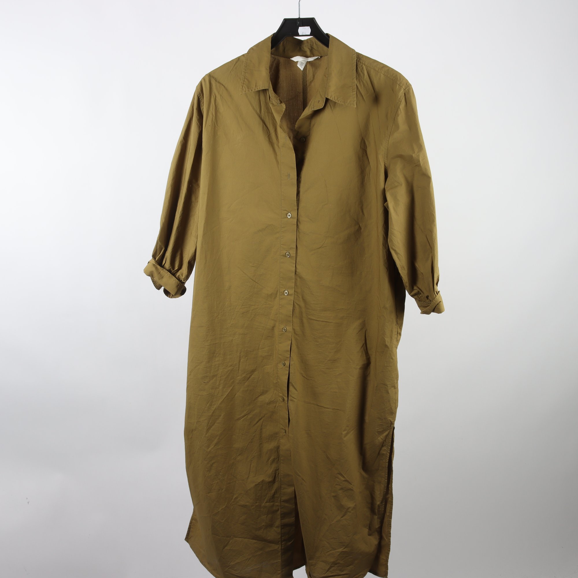 Klänning, H&M, olivgrön, stl. M.