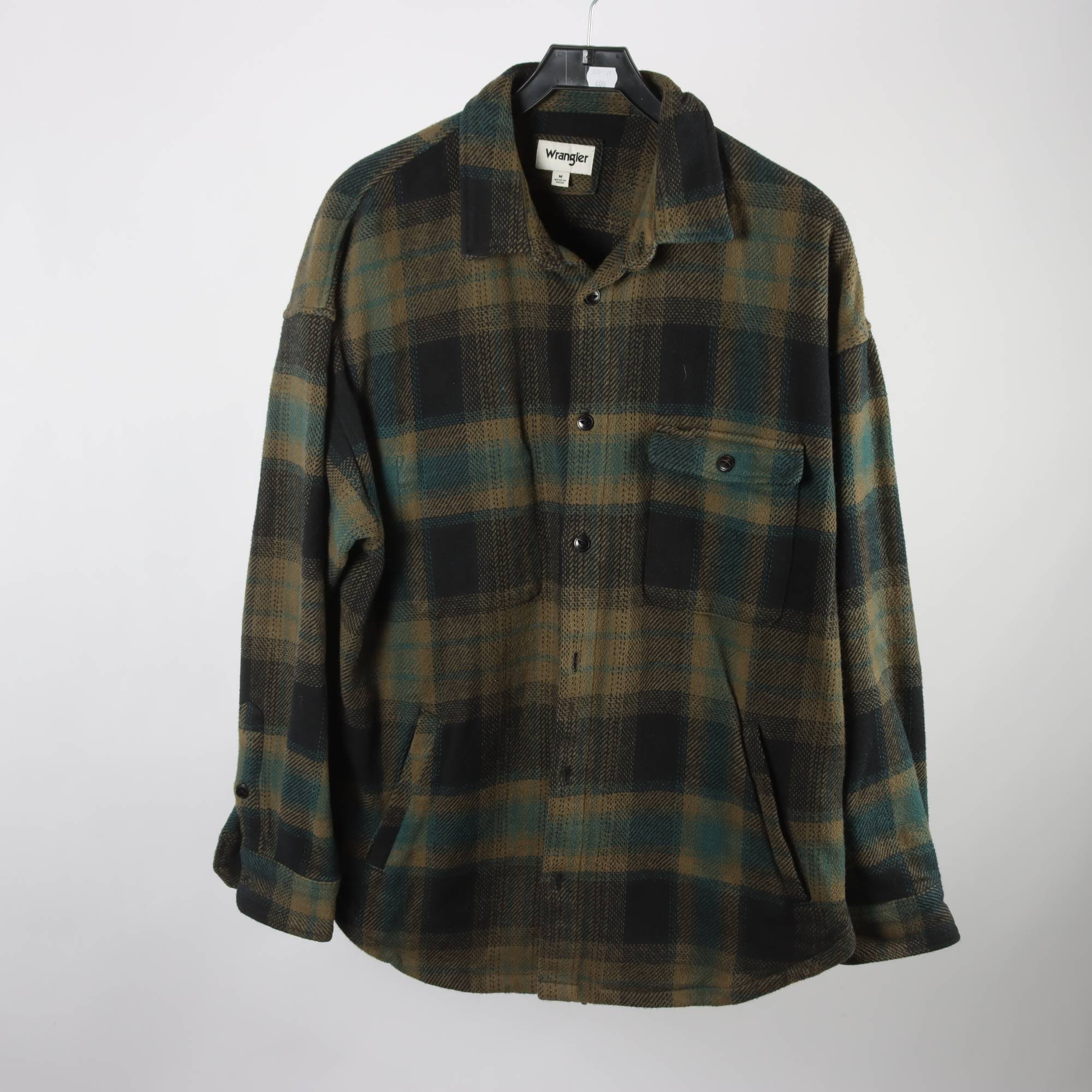 Skjortjacka, Wrangler, rutig, grön, stl. M.