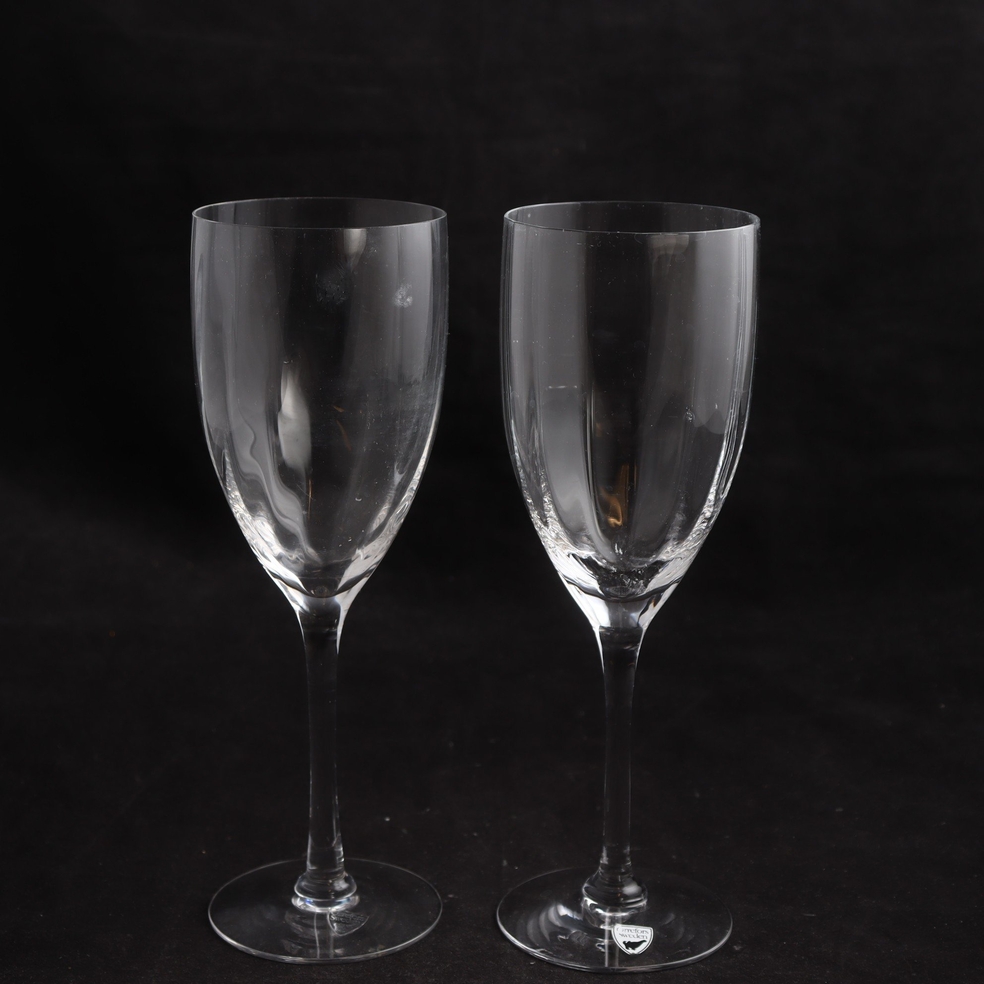 Vinglas, Orrefors Optica Symphony, Gunnar Cyrén, 2 st