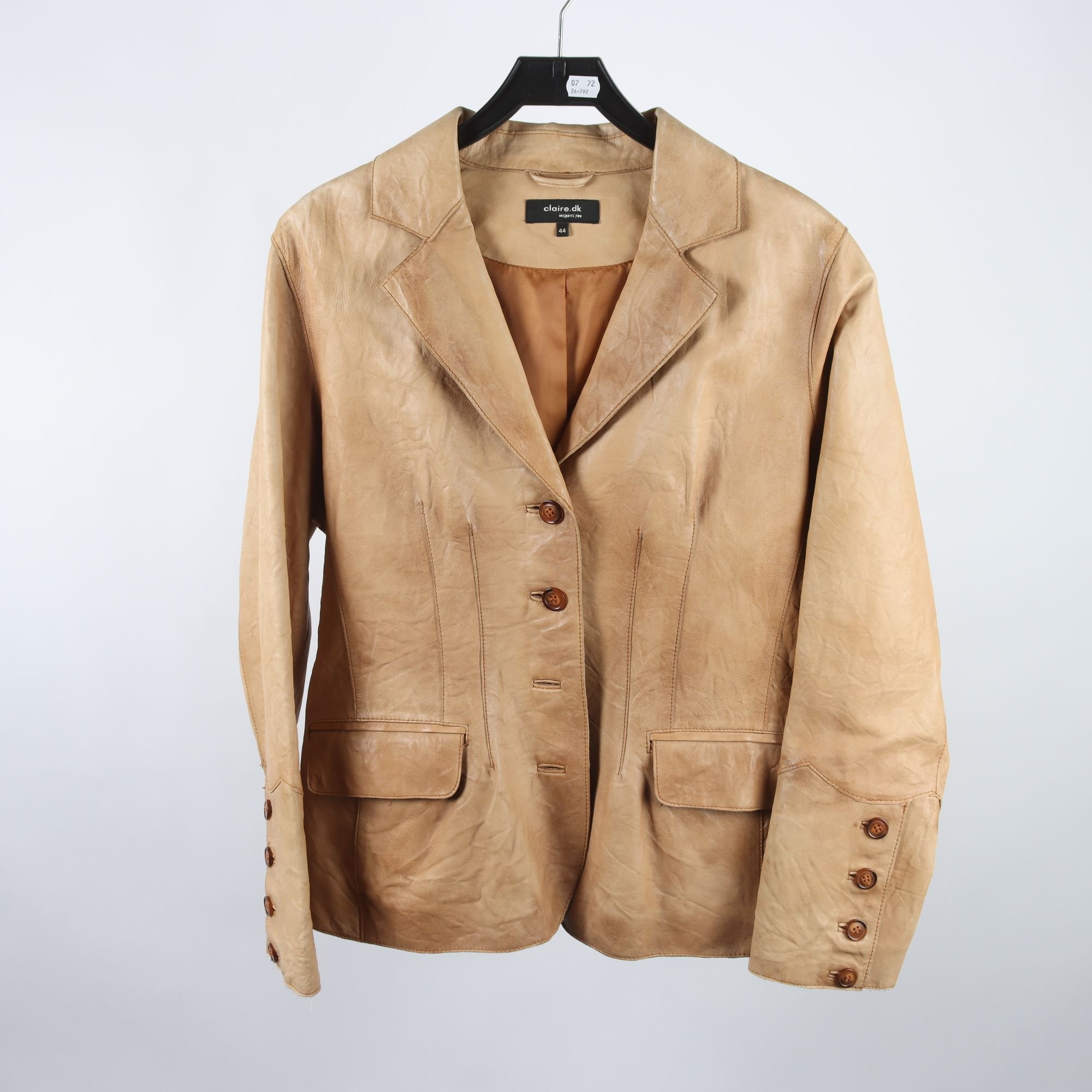 Skinnjacka, Claire dk, 100% lammskinn, stl. 44