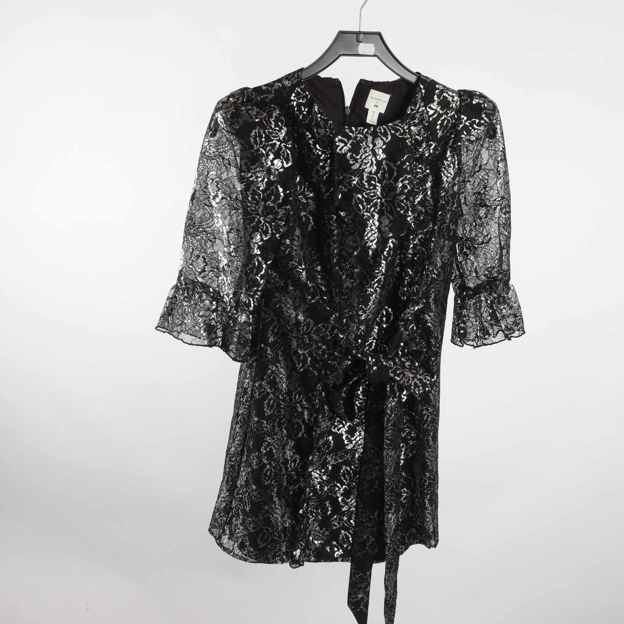 Klänning, The Vampire’s x H&M, svart, 38.silver, nät, stl.