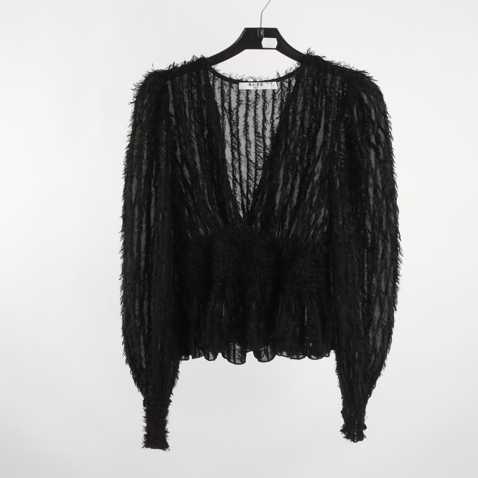 Blus, NA-KD, svart, stl. 32