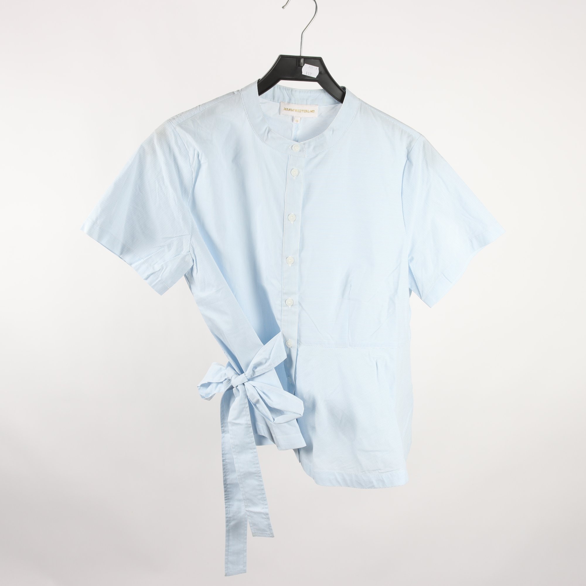 Blus, Maria Westerlind, blå, vit, randig, stl. 40