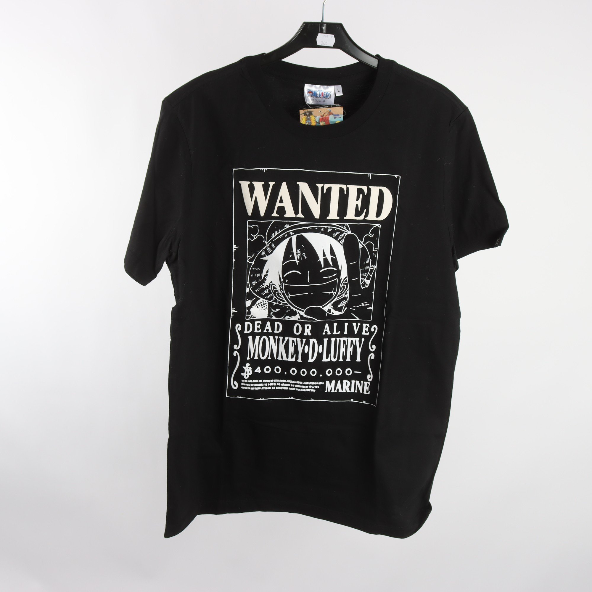 T-shirt, One Piece, svart, stl. L.