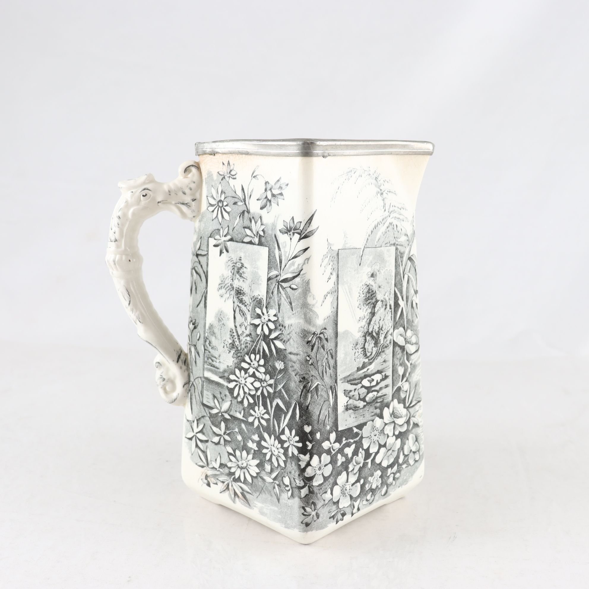 Chokladkanna, Ridgways, mönster Vistas, England, ca 1880