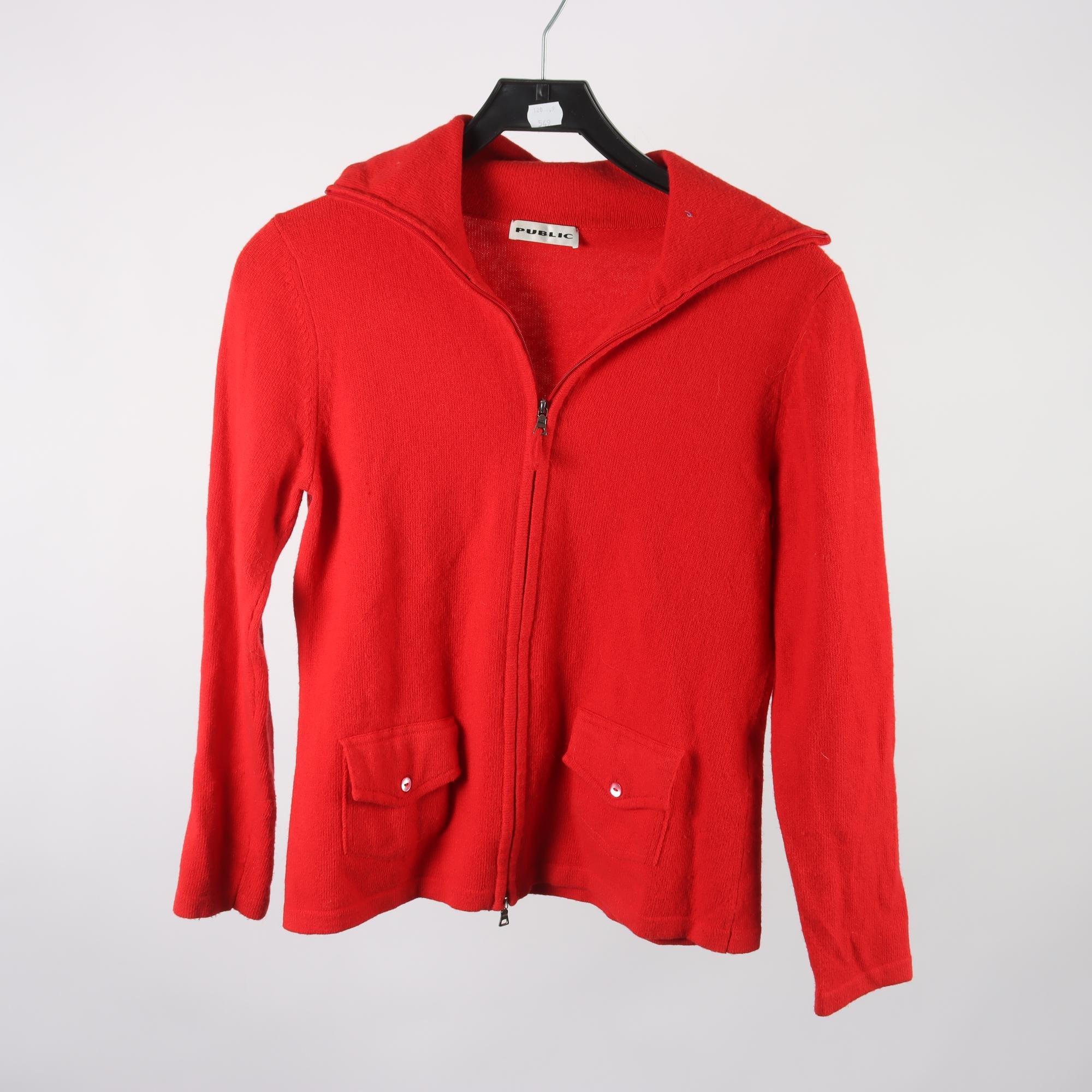 Tröja, Public, röd, ull, cashmere, stl. 38.