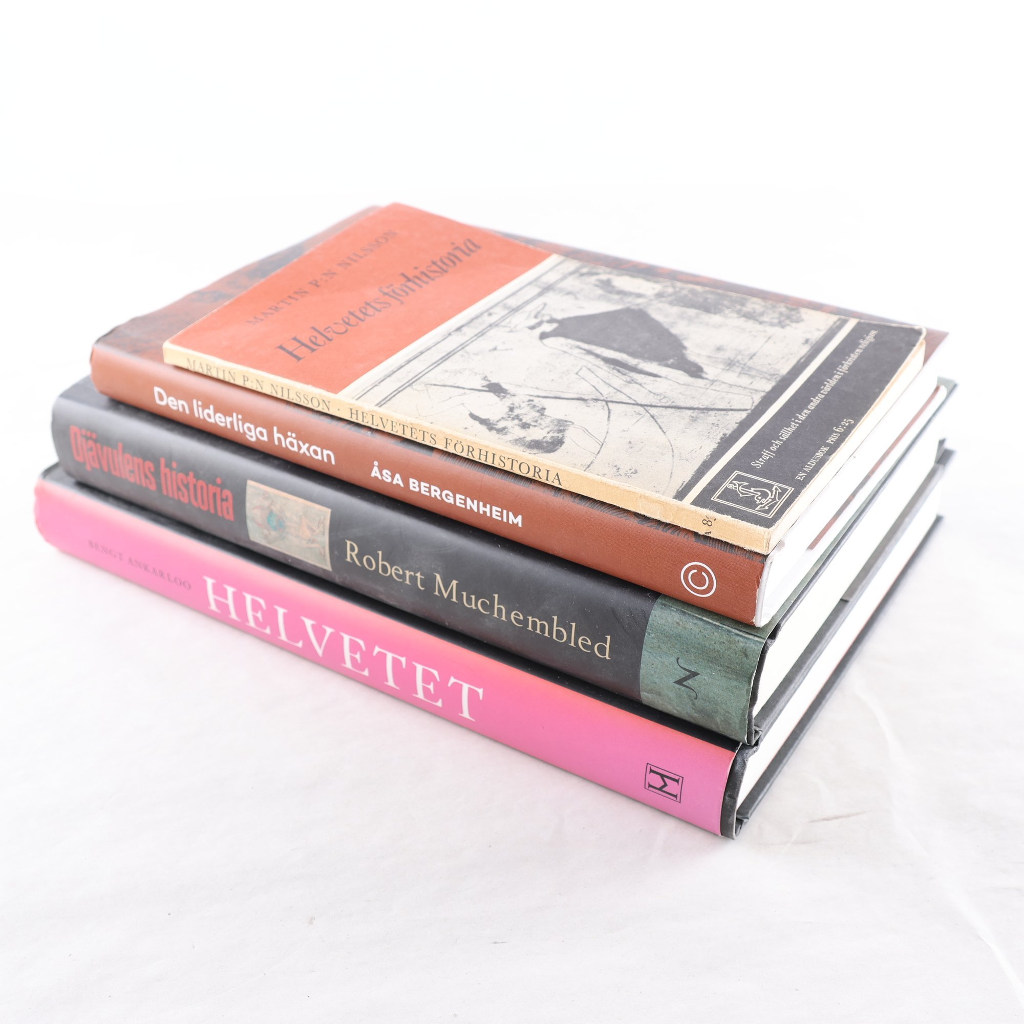 Helvetet, Djävulen, häxprocesser m.m., bokpaket med 4 volymer