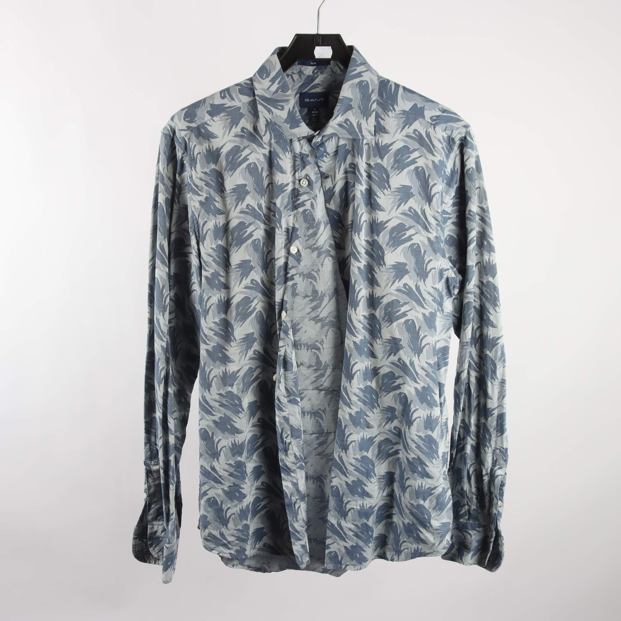 Skjorta, Gant, blå, mönstrad, stl. L.