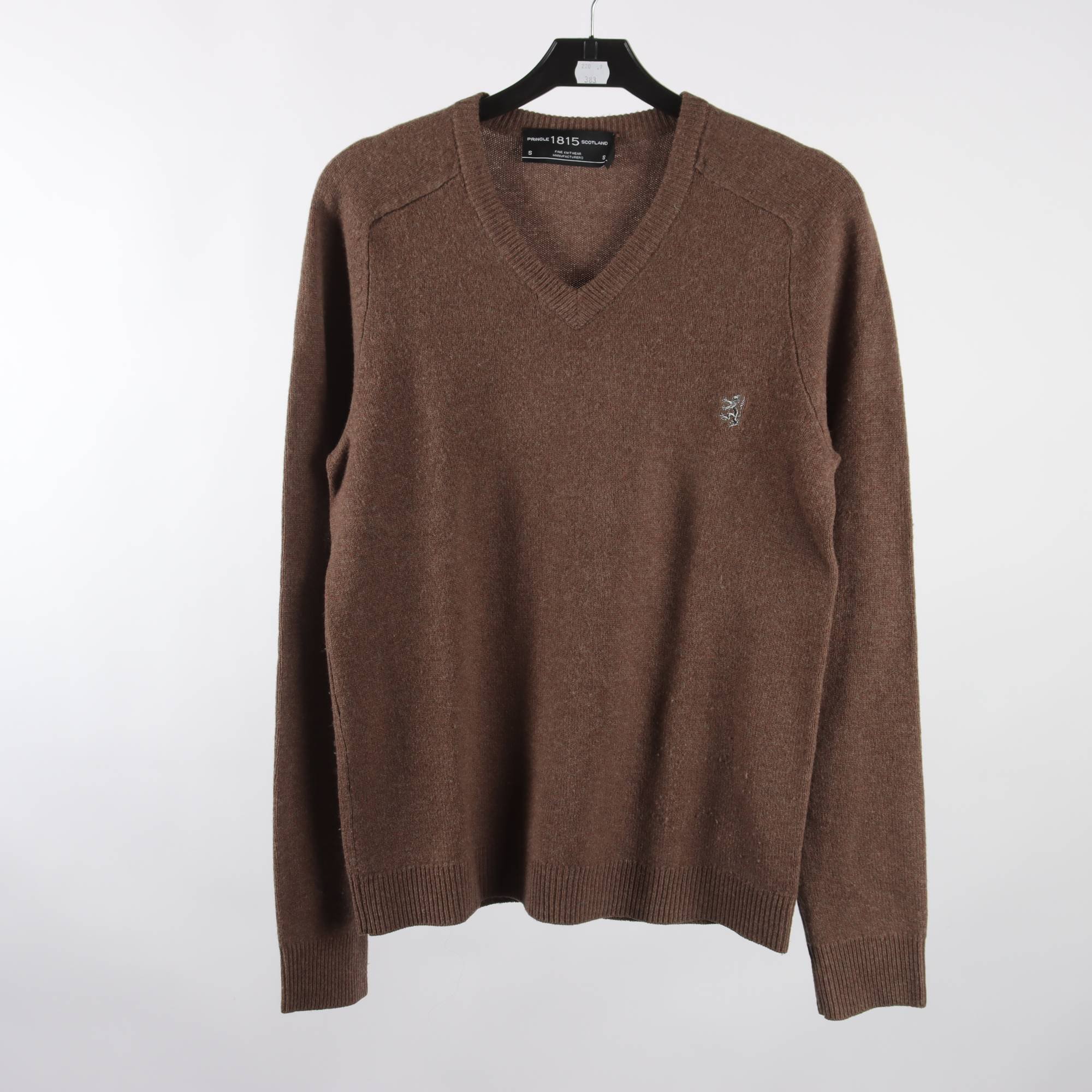 Tröja, Pringle 1815 Scotland, brun, 100% lammull, stl. S.