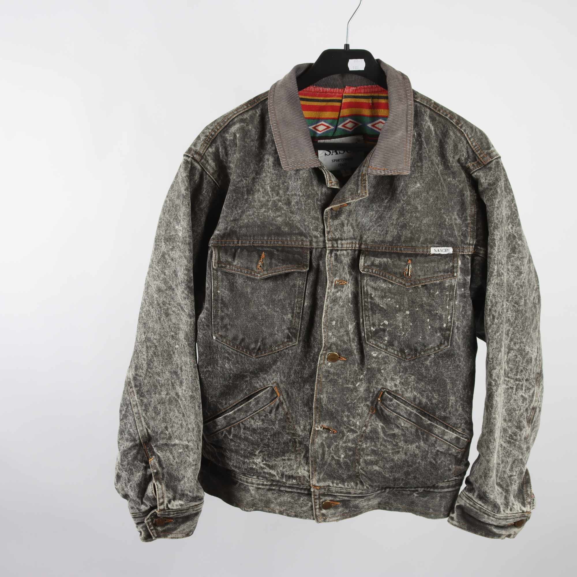 Jeansjacka, Sasch, gråsvart, stl. L