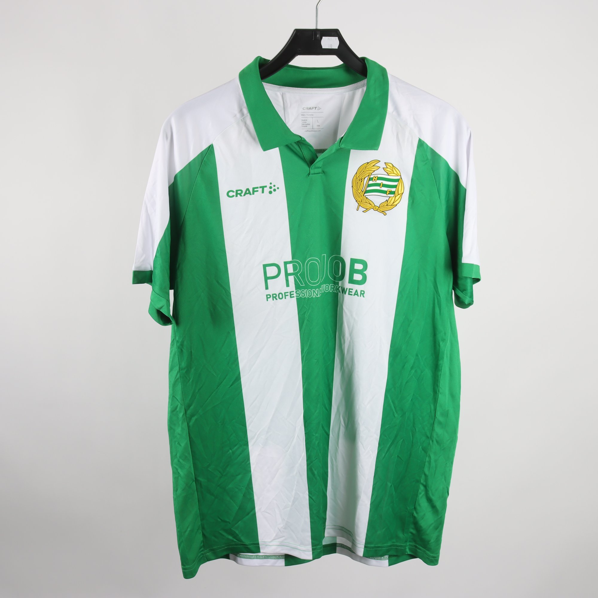 Sporttröja, Craft, HIF Hammarby, grön, vit, stl. L