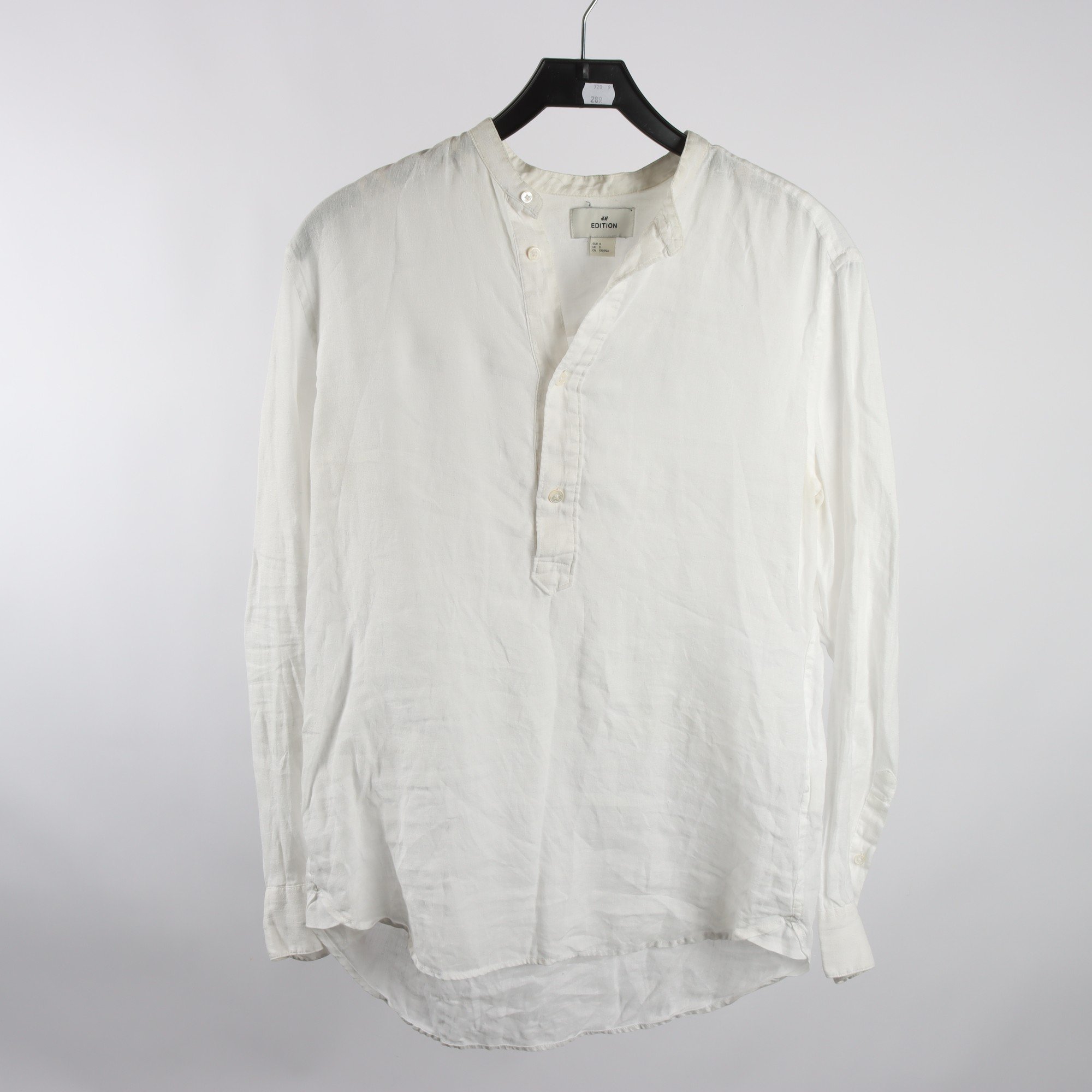 Skjorta, H&M Edition, vit, 100% lin, stl. S.