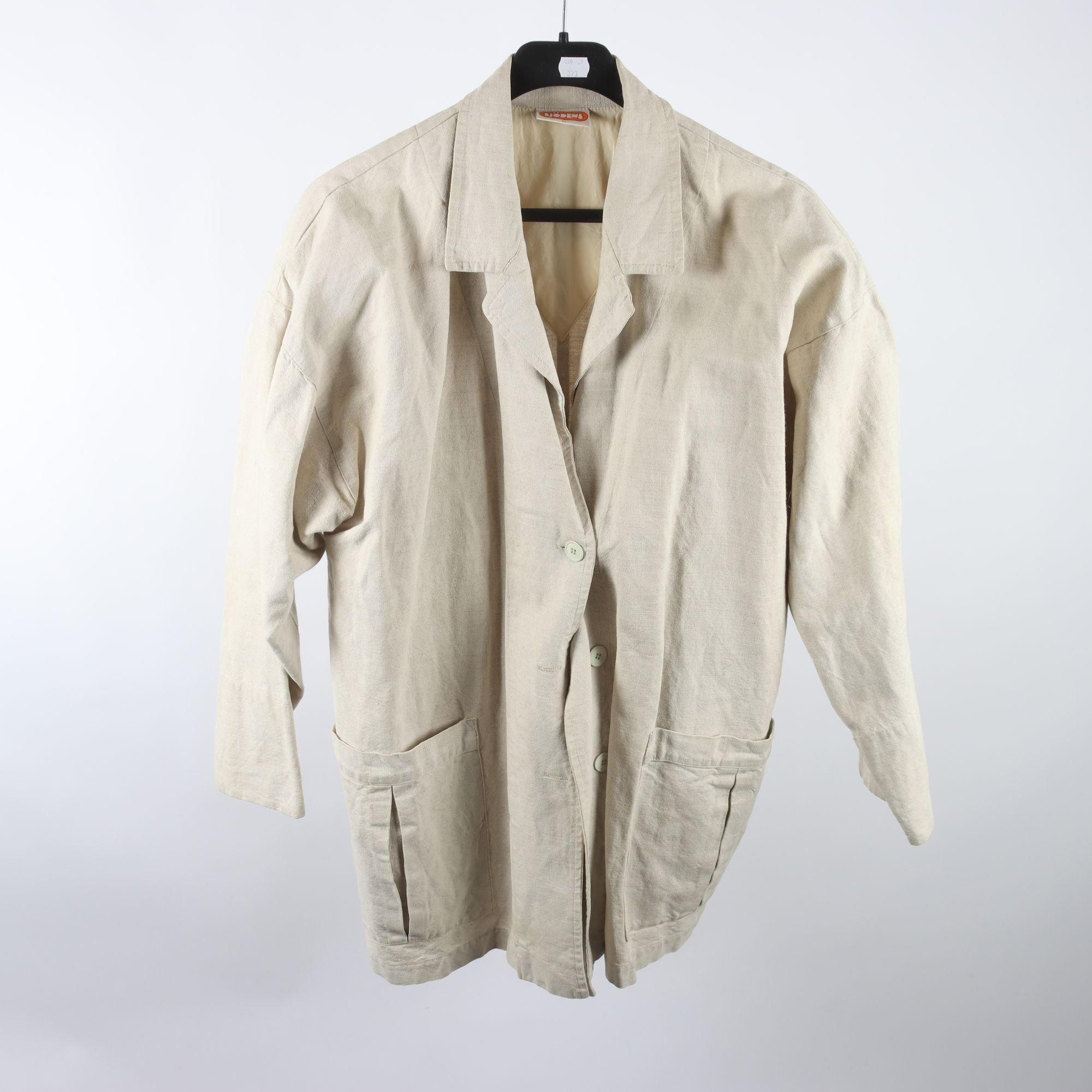 Jacka, Sjödéns, beige, retro, lin, bomull, stl. ca. L.