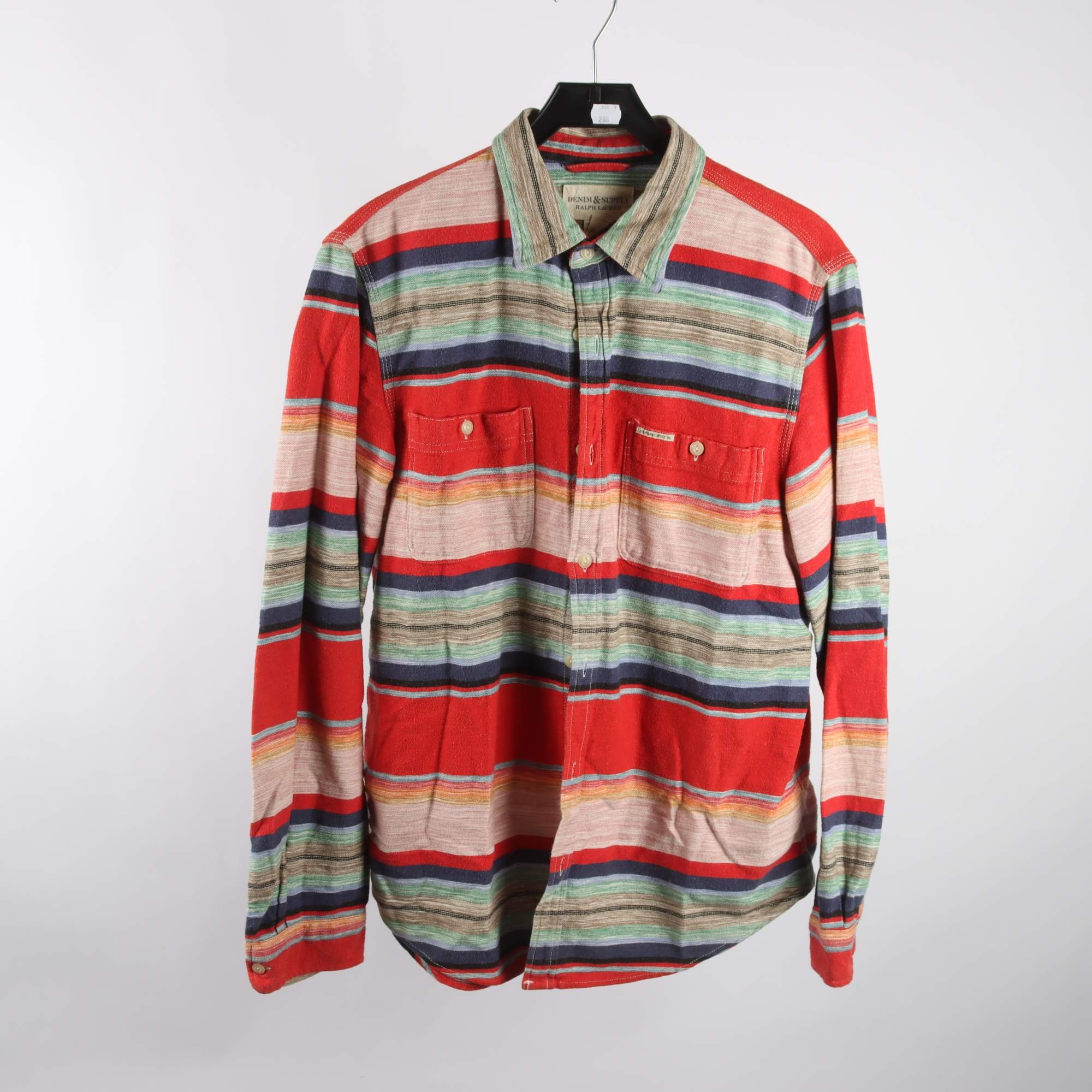 Skjorta, Ralph Lauren, röd, blå, flanell, stl. L.