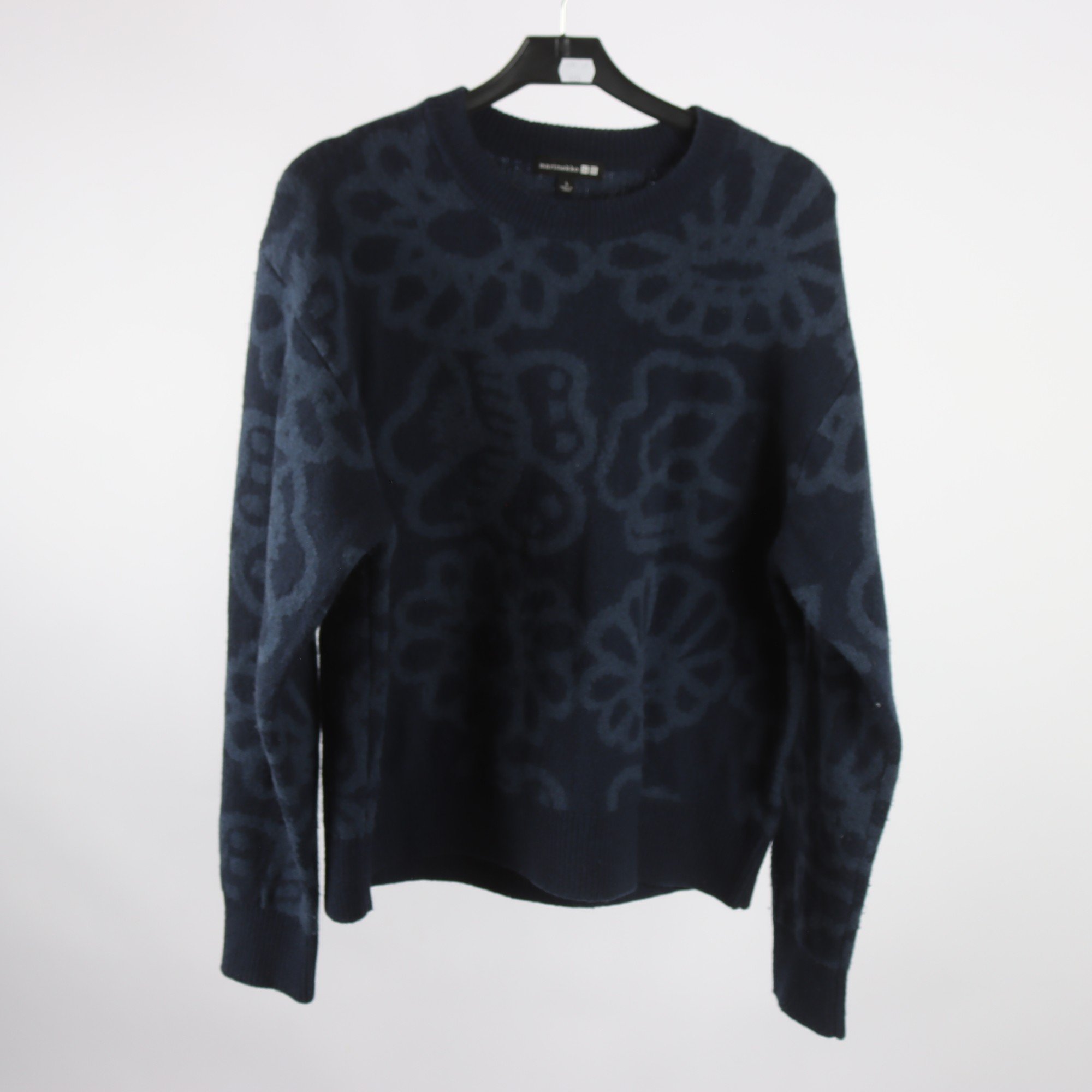 Tröja, Marimekko x Uniqlo, blå, 100% ull, stl. L.