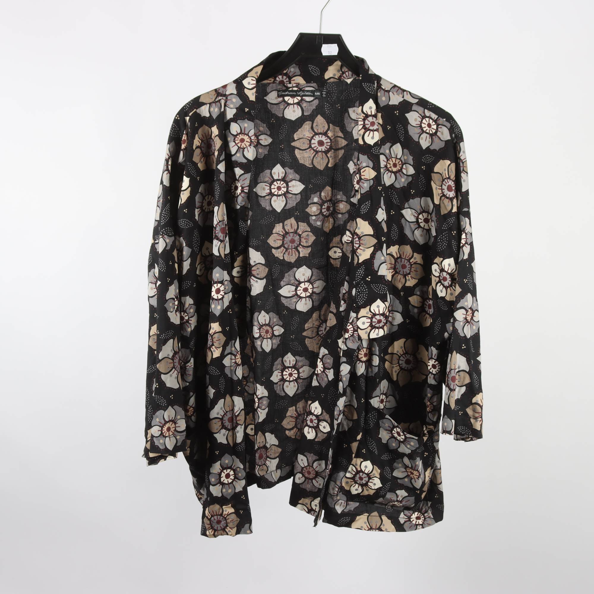 Öppen blus, Gudrun Sjöden, mönstrad, stl. XL/XXL