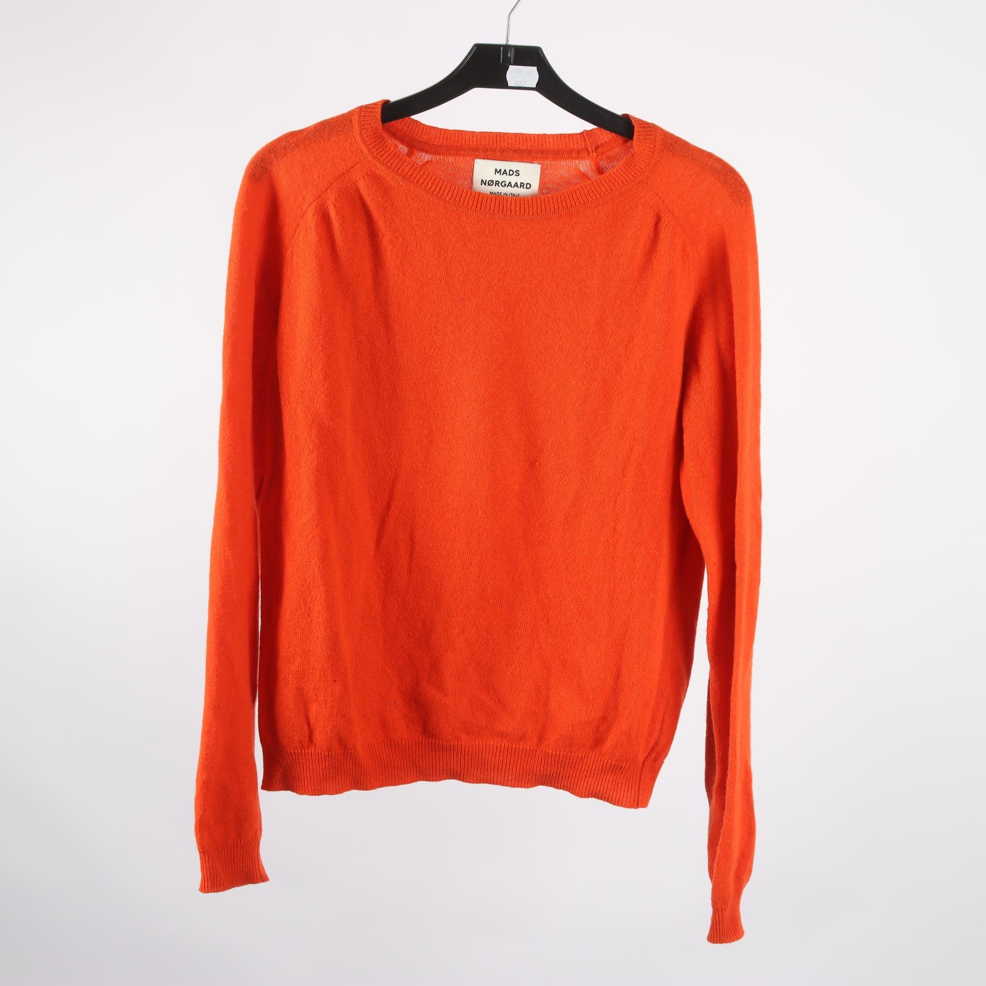 Tröja, Mads Nørgaard, orange, 100% lammull, stl. XS.