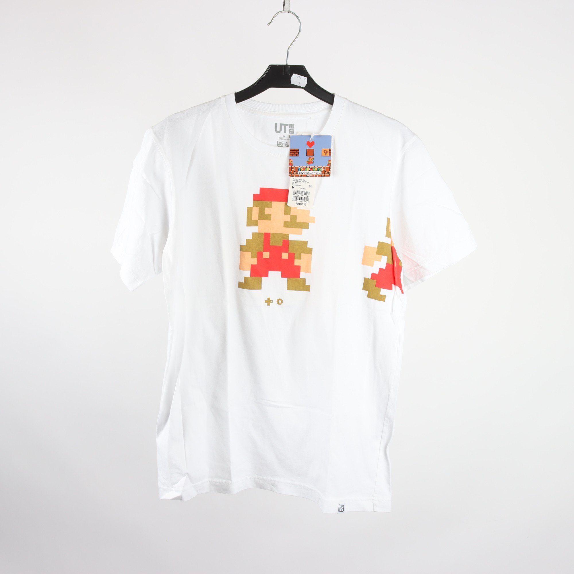 T-shirt, Uniqlo x Nintendo, vit, stl. M