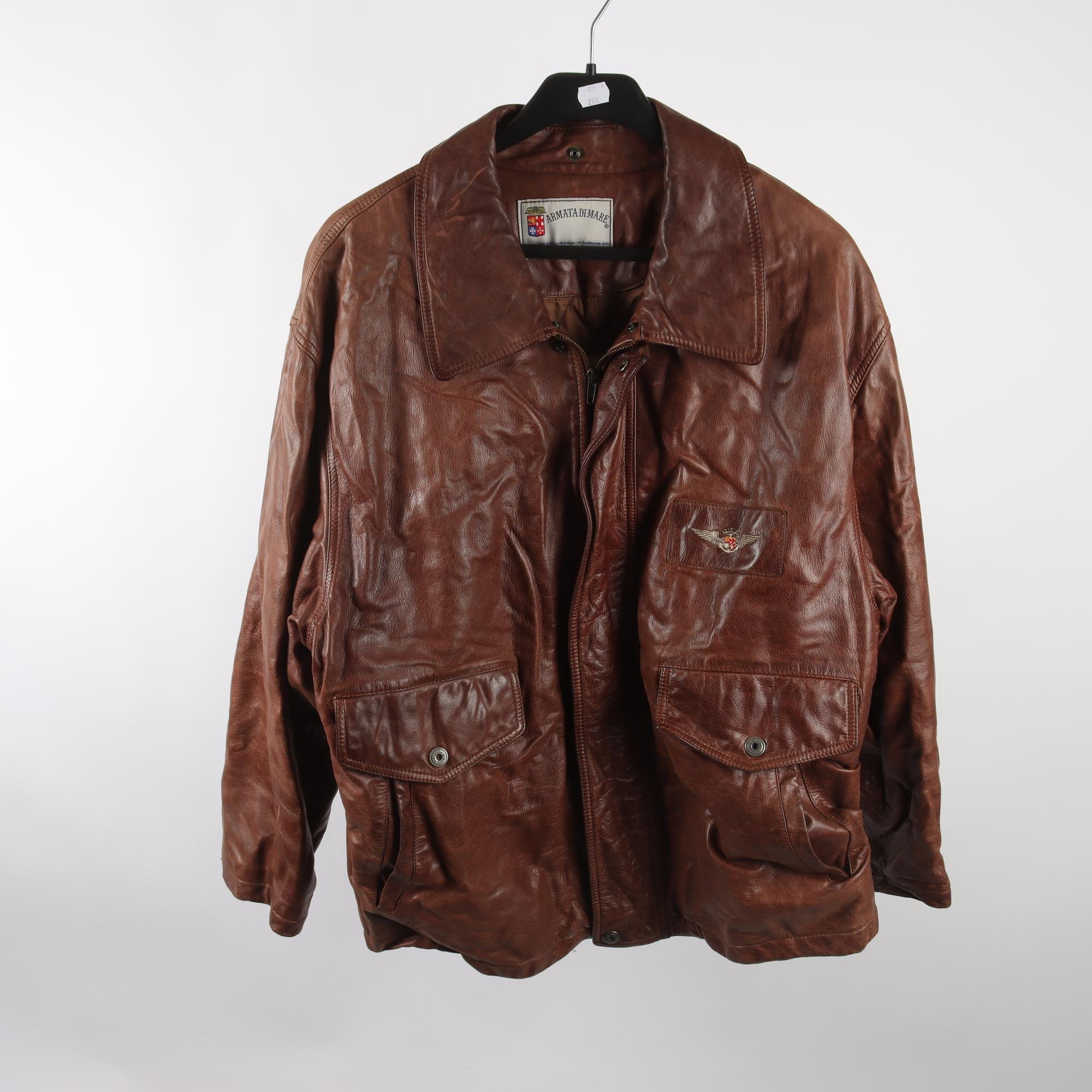 Skinnjacka, Armata di Mare, brun, stl. 54.