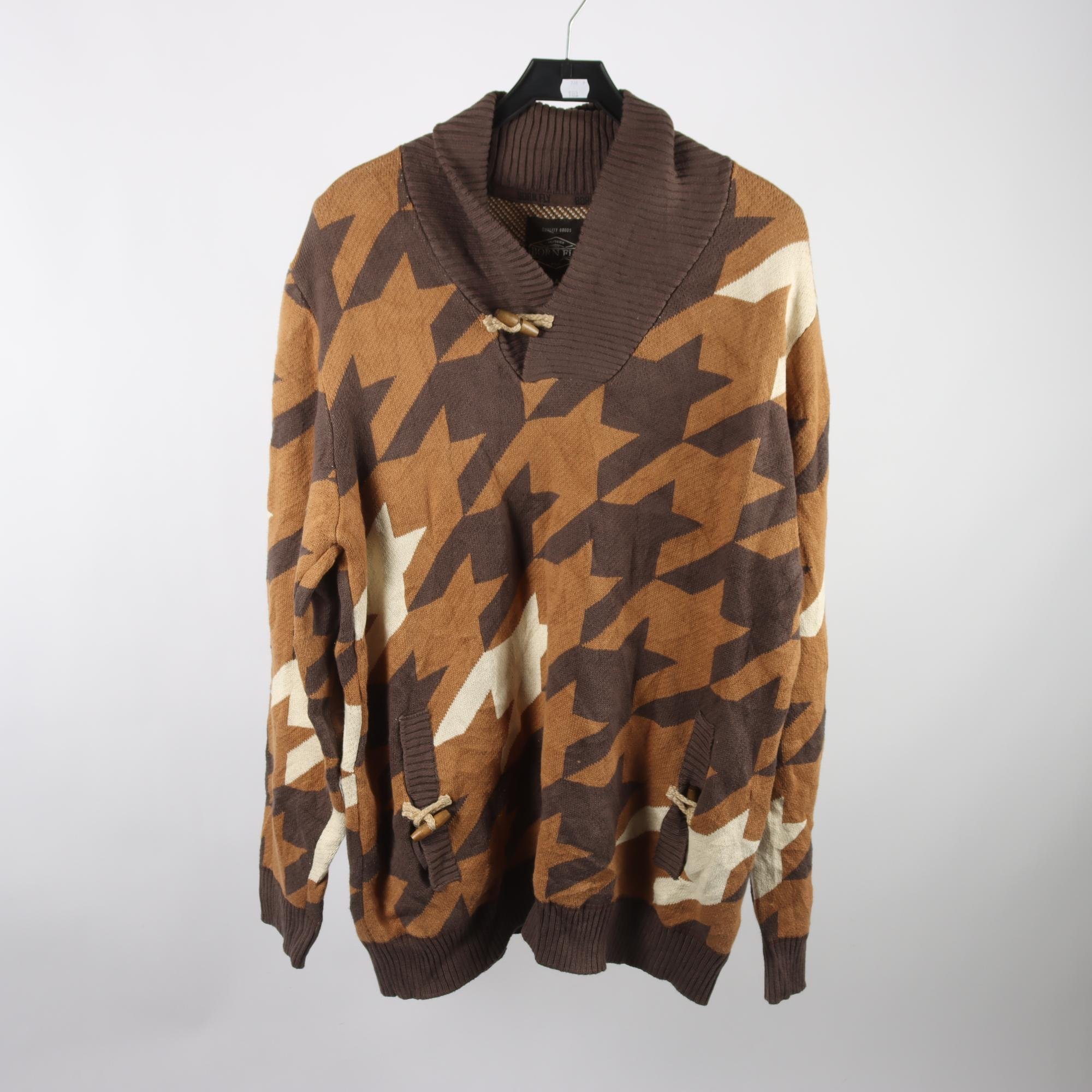 Tröja, Born Fly, beige, brun, stl. 2XL.