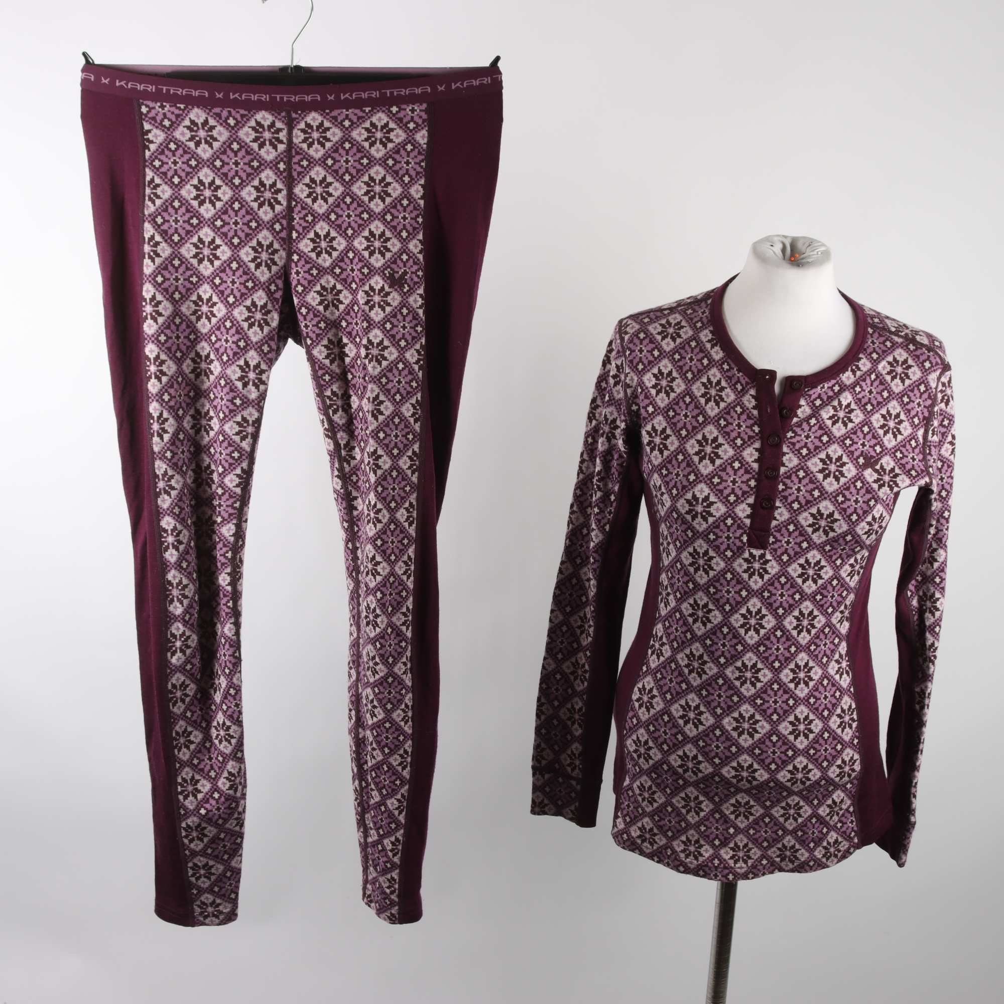 Underställ, Kari Traa, lila, ull, stl. S/M.