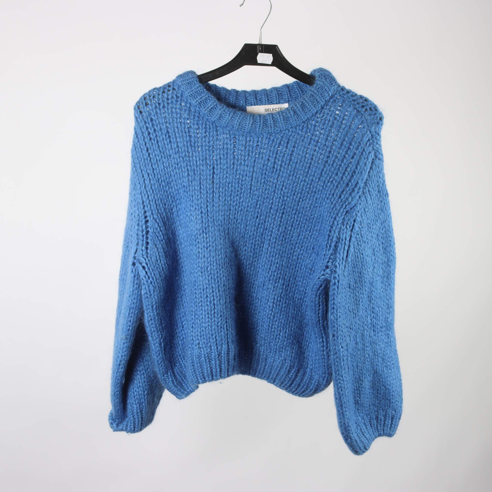 Tröja, Selected Femme, blå, ull, mohair, stl. S.