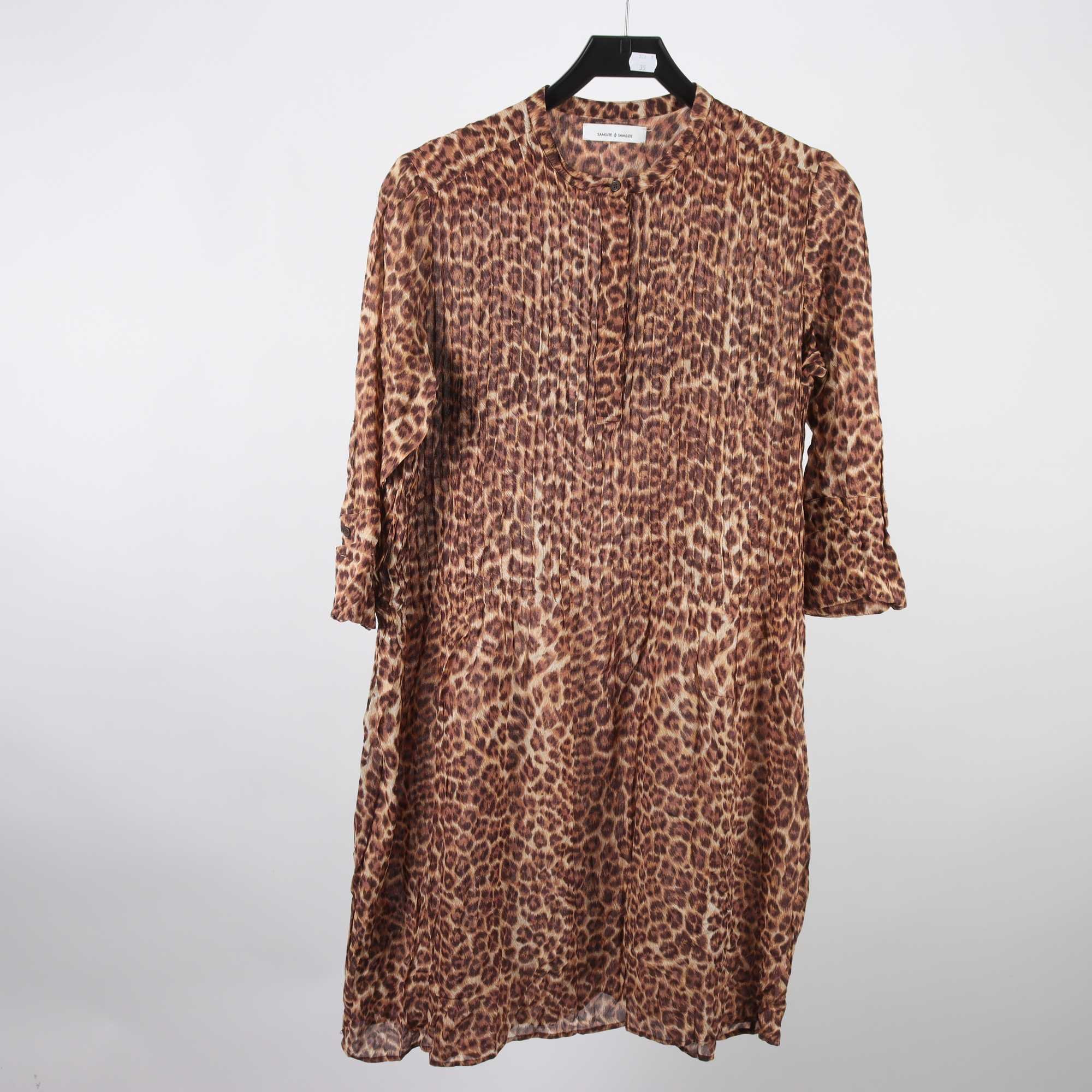 Klänning, Samsøe Samsøe, mönstrad, transparent, stl ca. S/M