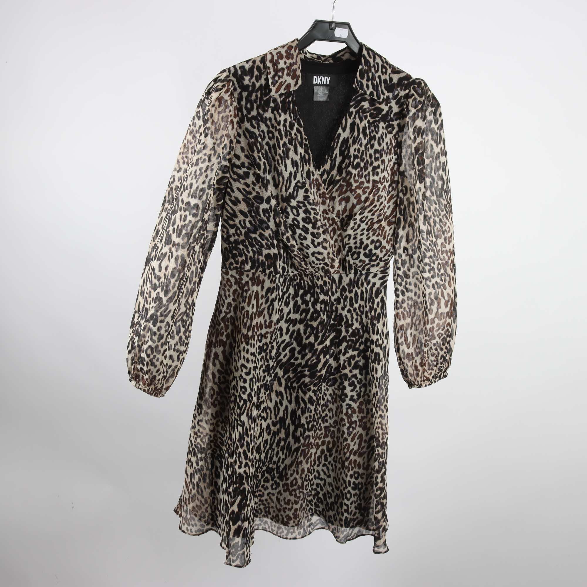 Klänning, DKNY, mönstrad, stl. 36