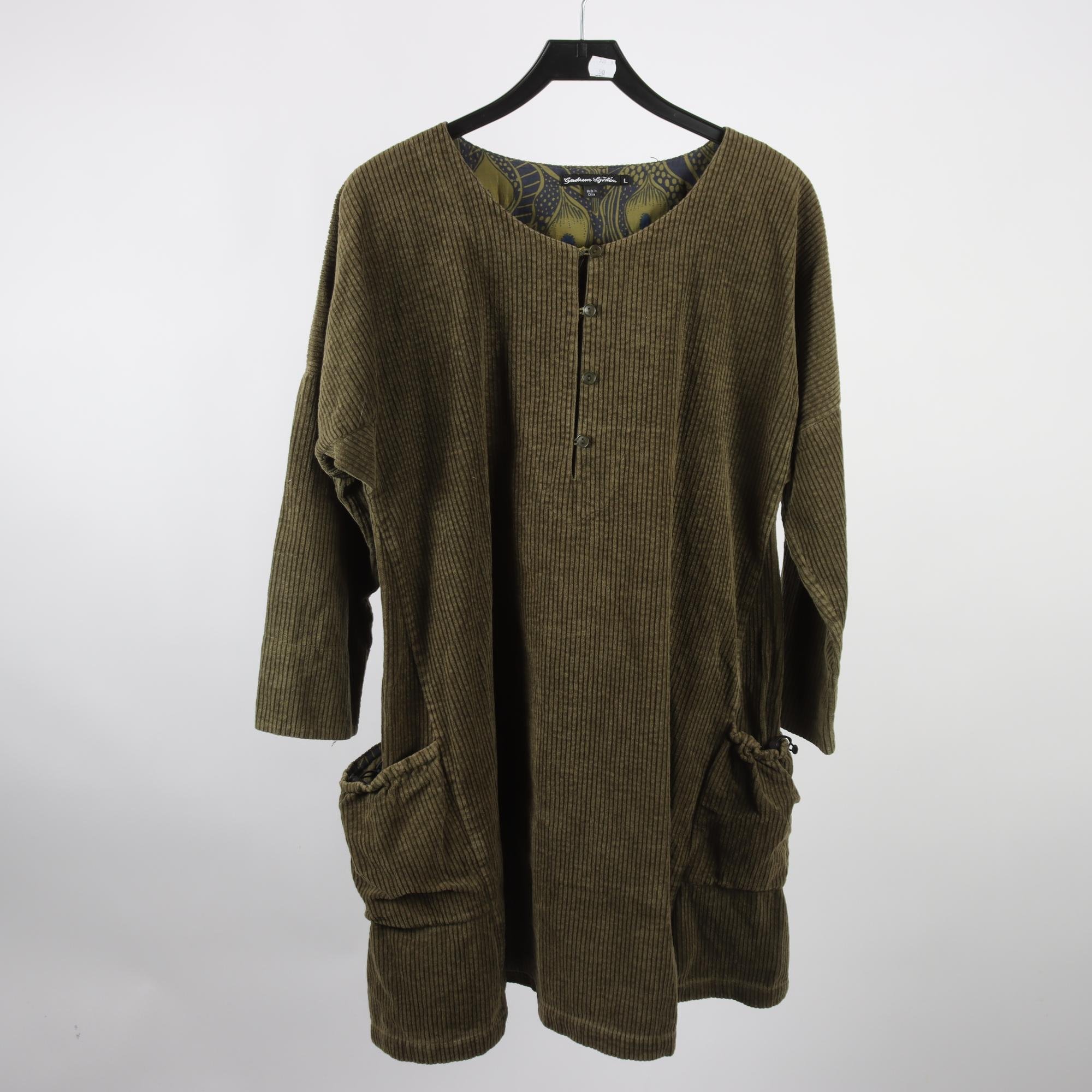 Manchesterklänning, Gudrun Sjödèn, grön, stl. L