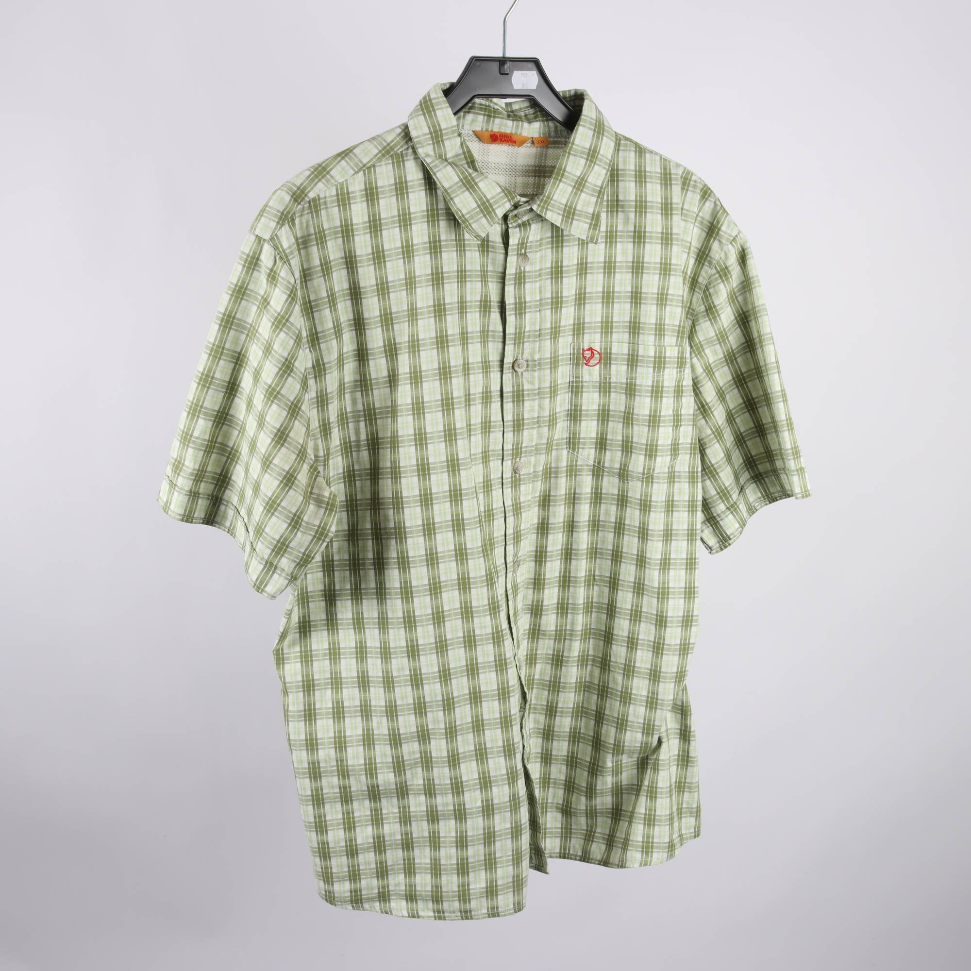 Skjorta, Fjällräven, grön, vit, rutig, stl. XXL