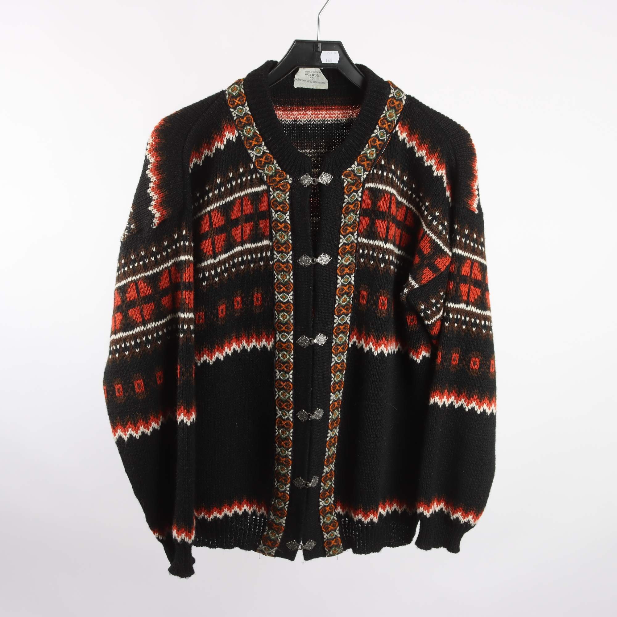 Kofta, Gann Sporty Norway, svart, brun, orange, mönstrad, stl. 50