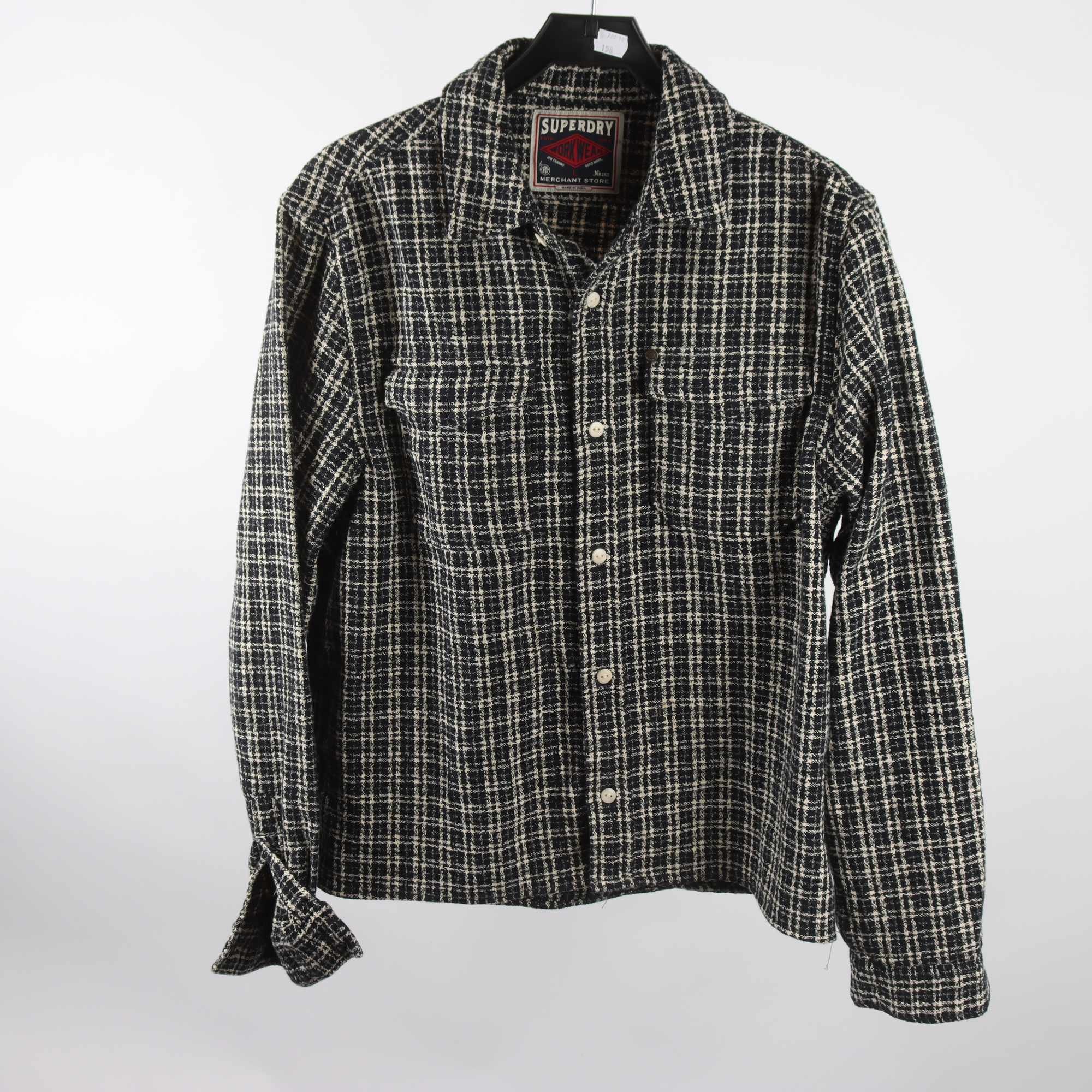 Skjorta, Superdry, svart,(blå) vit, stl. L