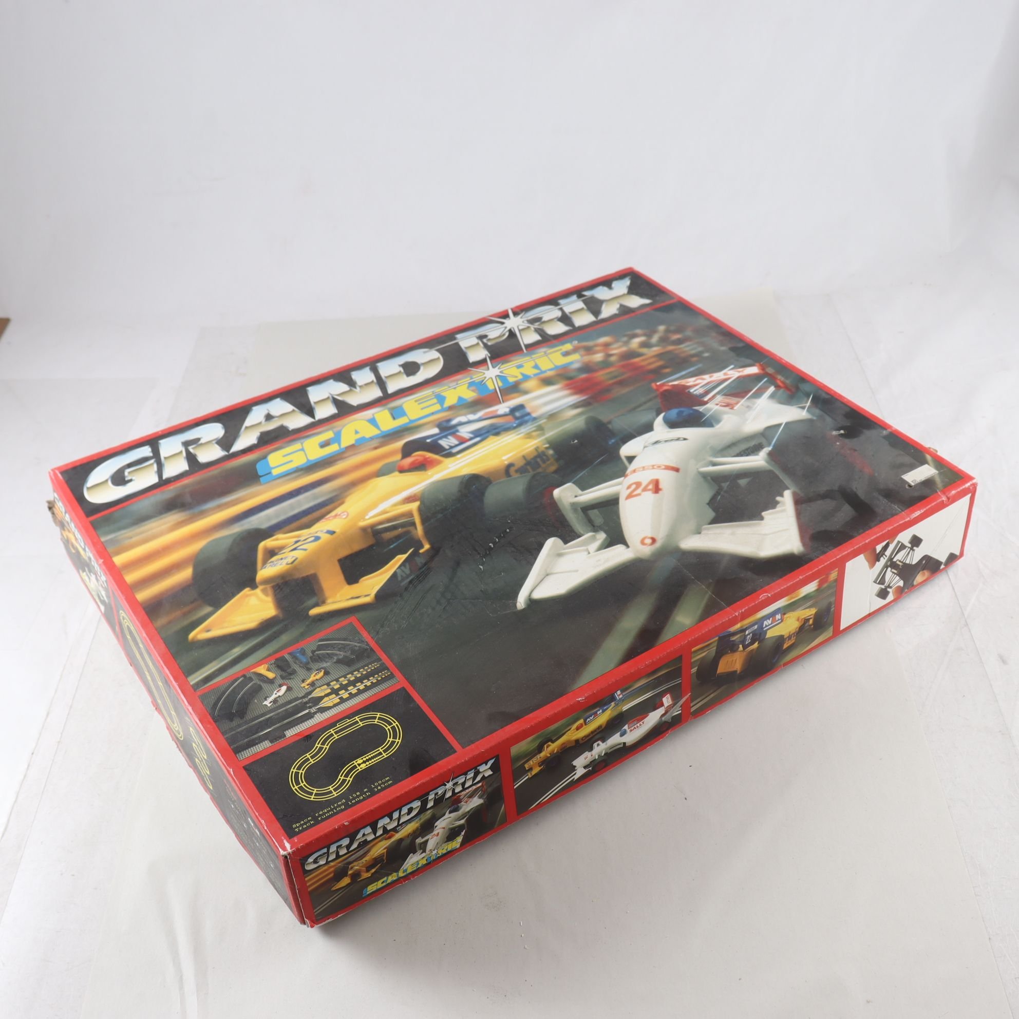 Bilbana, Scalextric, från 80 talet, i org kartong.