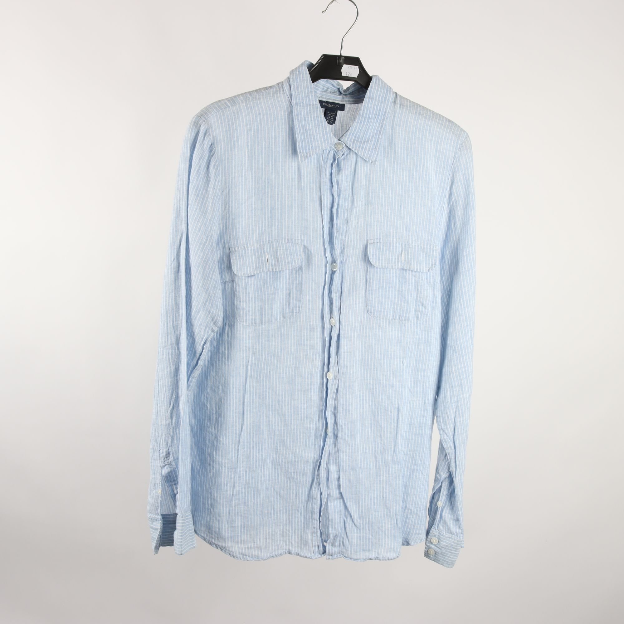 Blus, Gant, blå, vit, randig, stl. 40