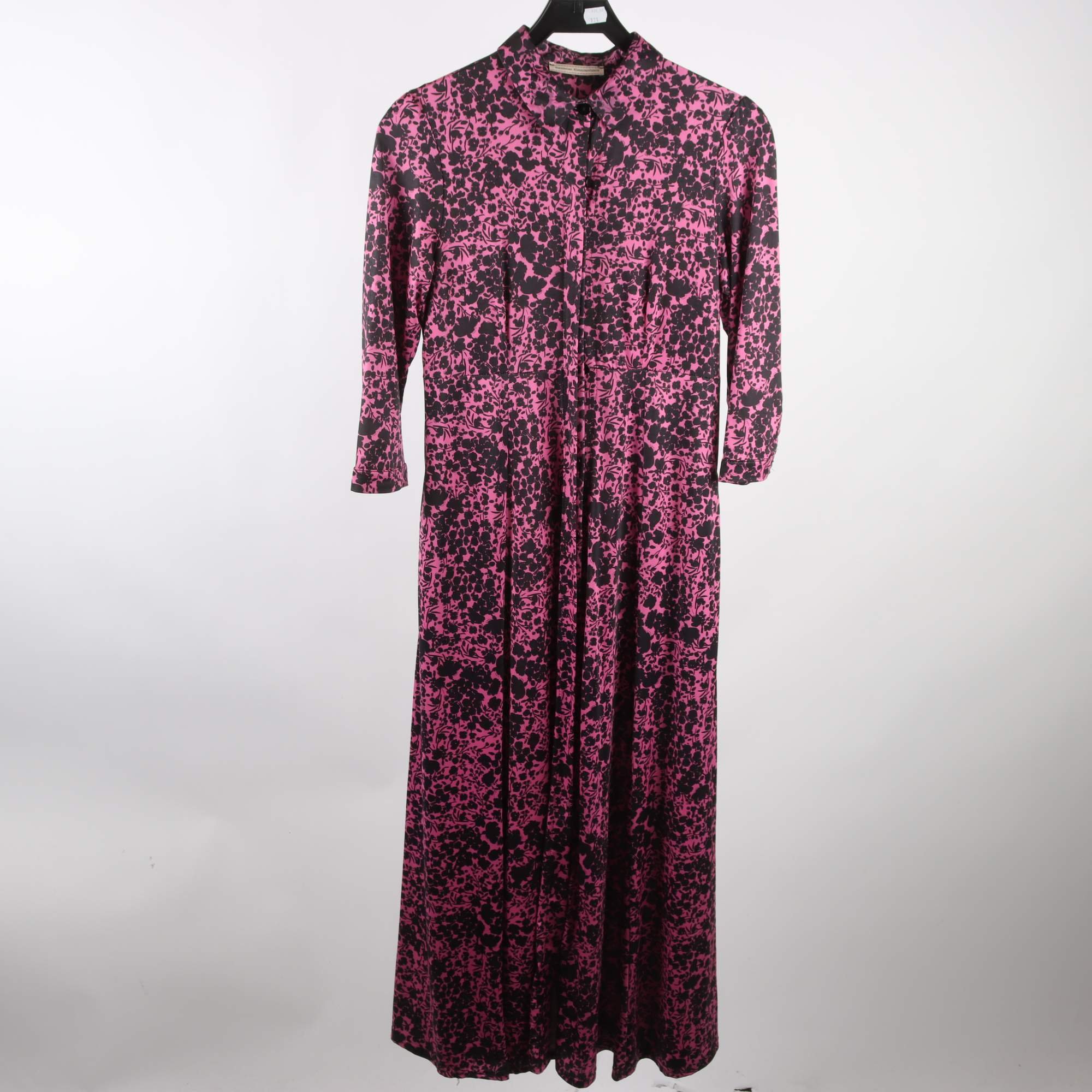 Klänning. Stockholms Klänningsfabrik, rosa, svart, stl. T1 (S)