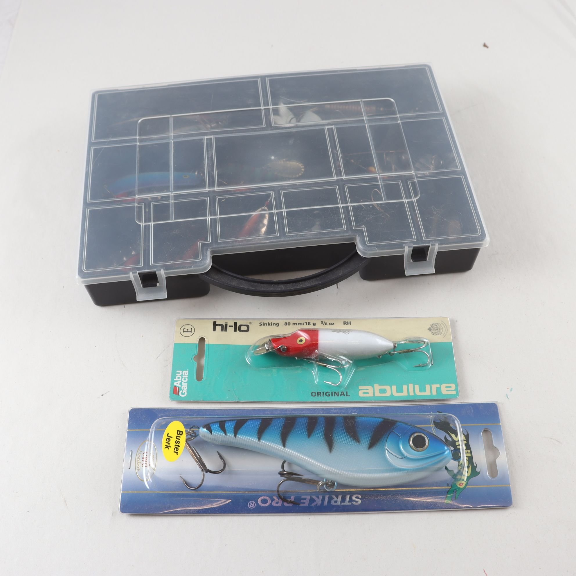 Fiskedrag, Märkesdrag, blandat, med tillbehör.