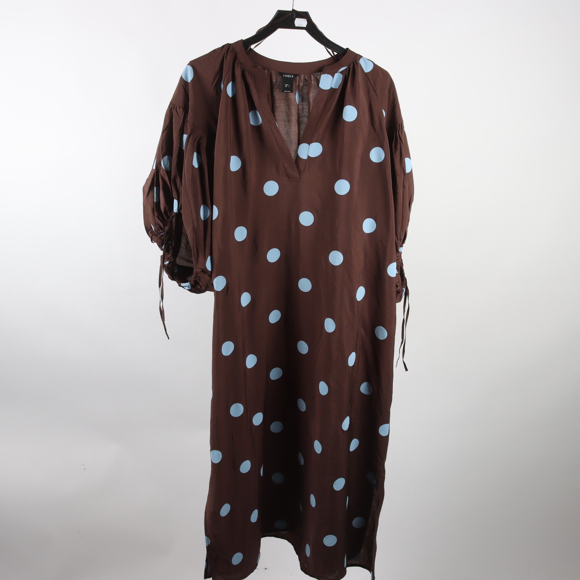 Klänning, Lindex, brun, blå, stl. L