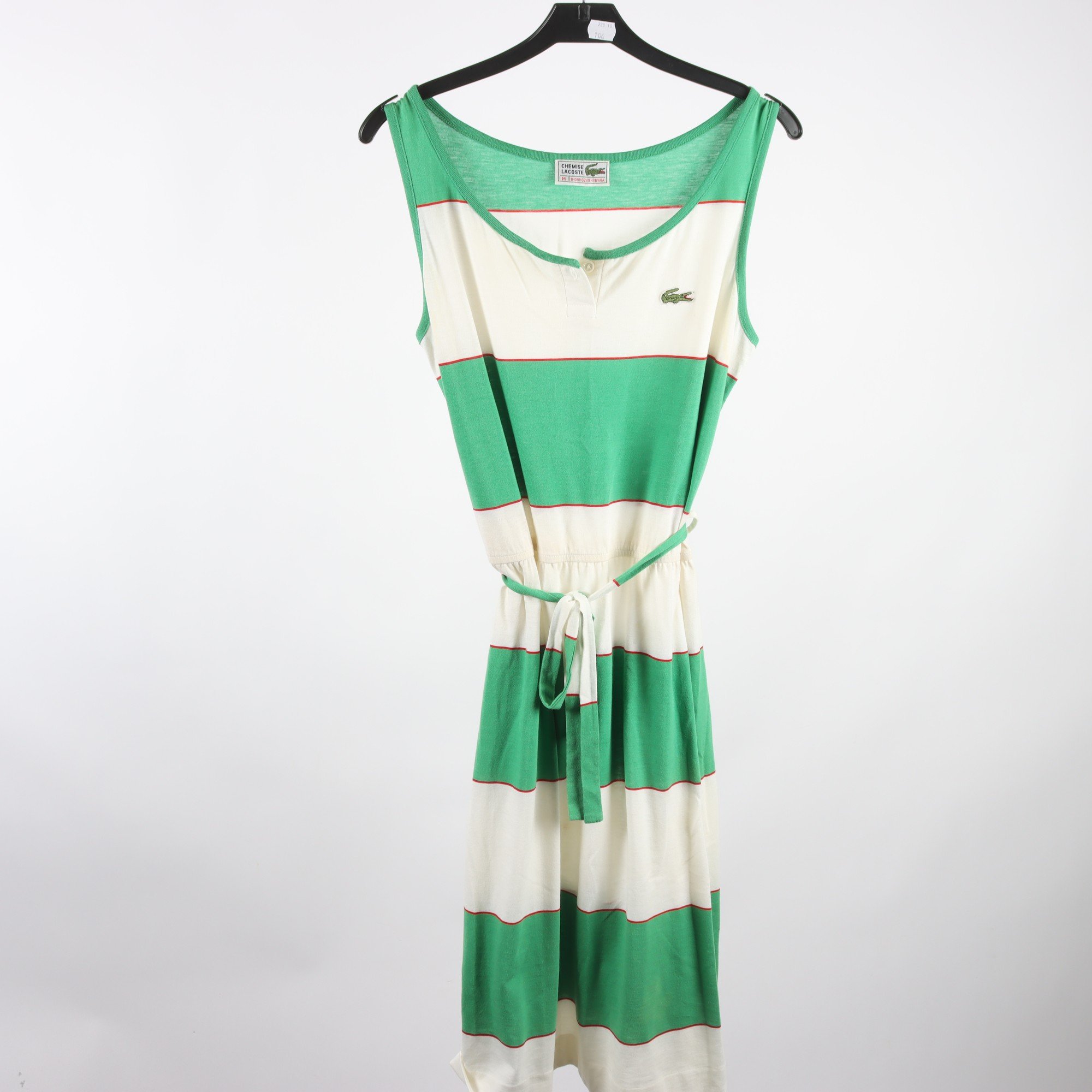 Klänning, Lacoste, grön, vit, stl. M