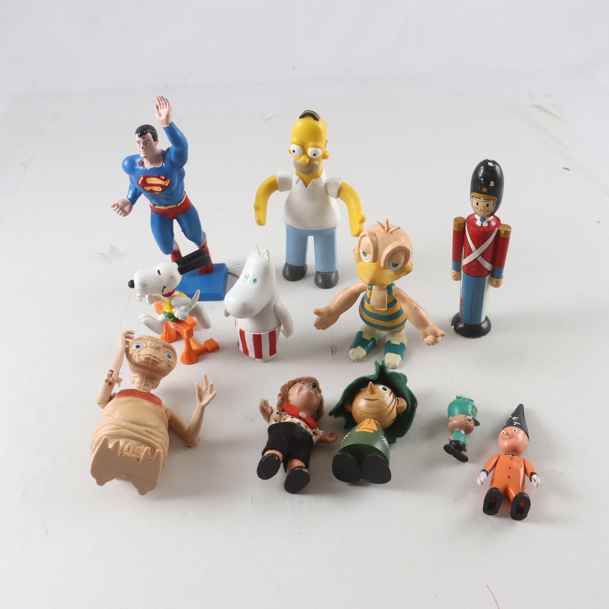 Figurer, Tecknade figurer, blandat, vintage.