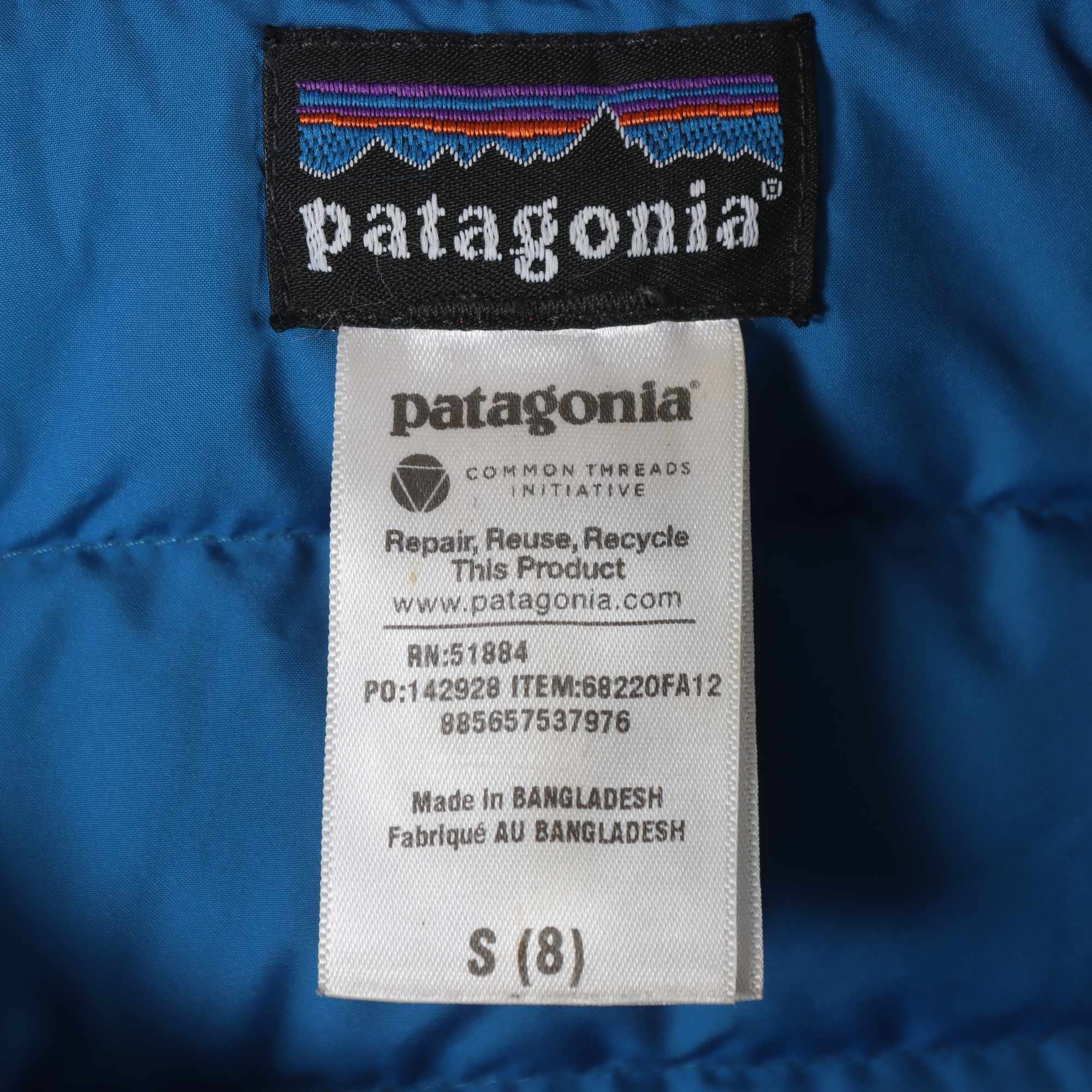 Väst, Patagonia, blå, stl. S (8 år)