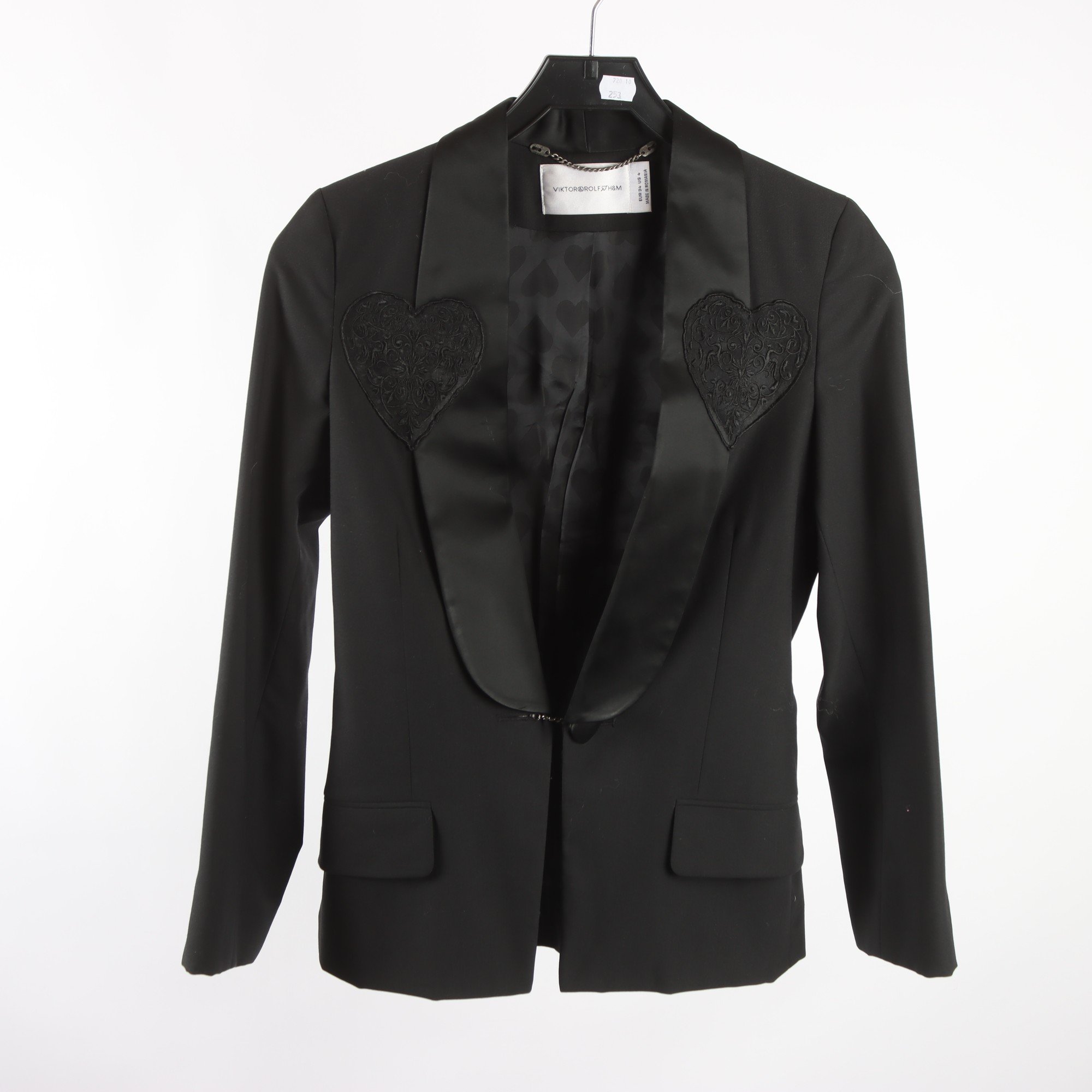 Kavaj, Viktor & Rolf x H&M, svart, stl. 34