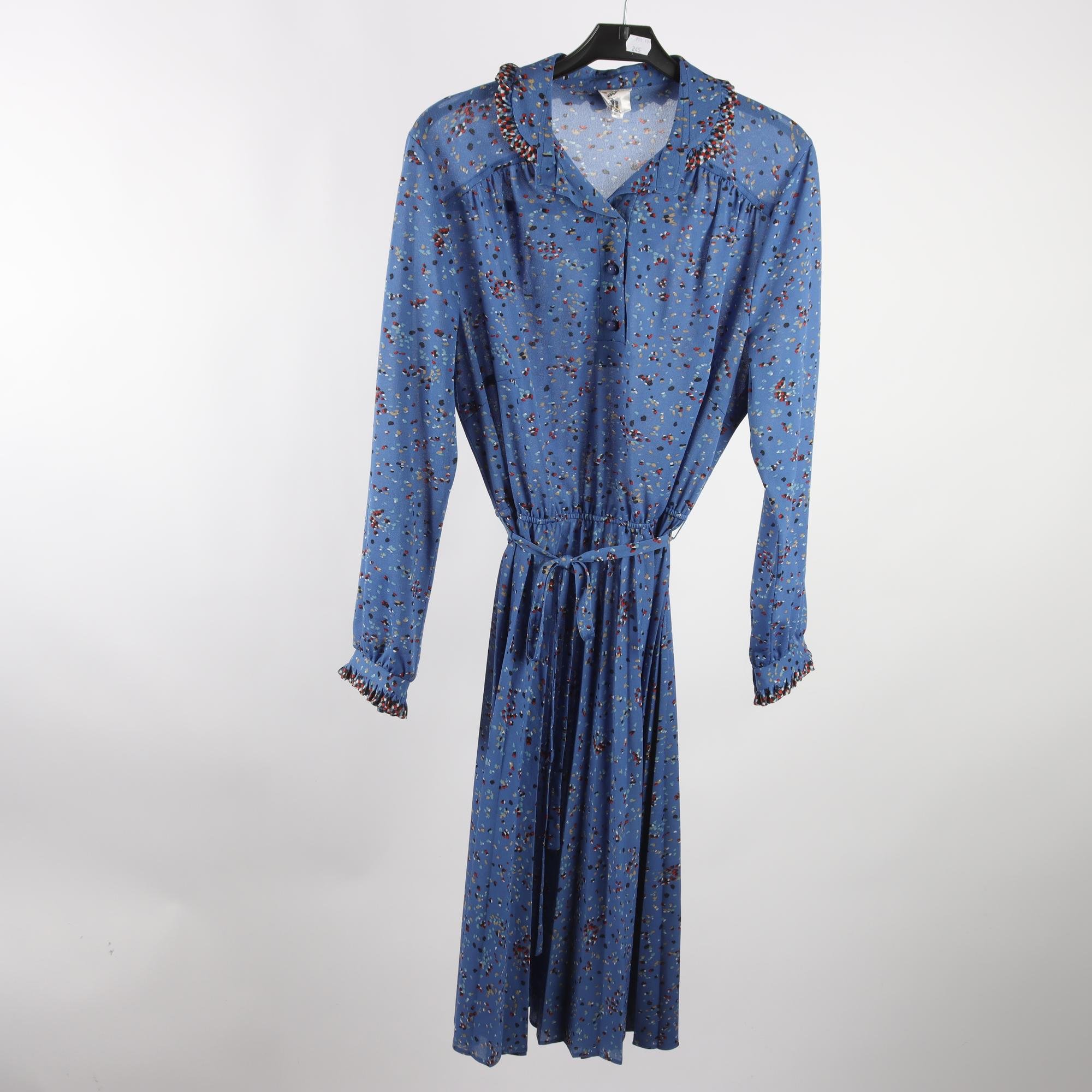 Klänning, Nielsen Winkler, blå, mönstrad, stl. 46