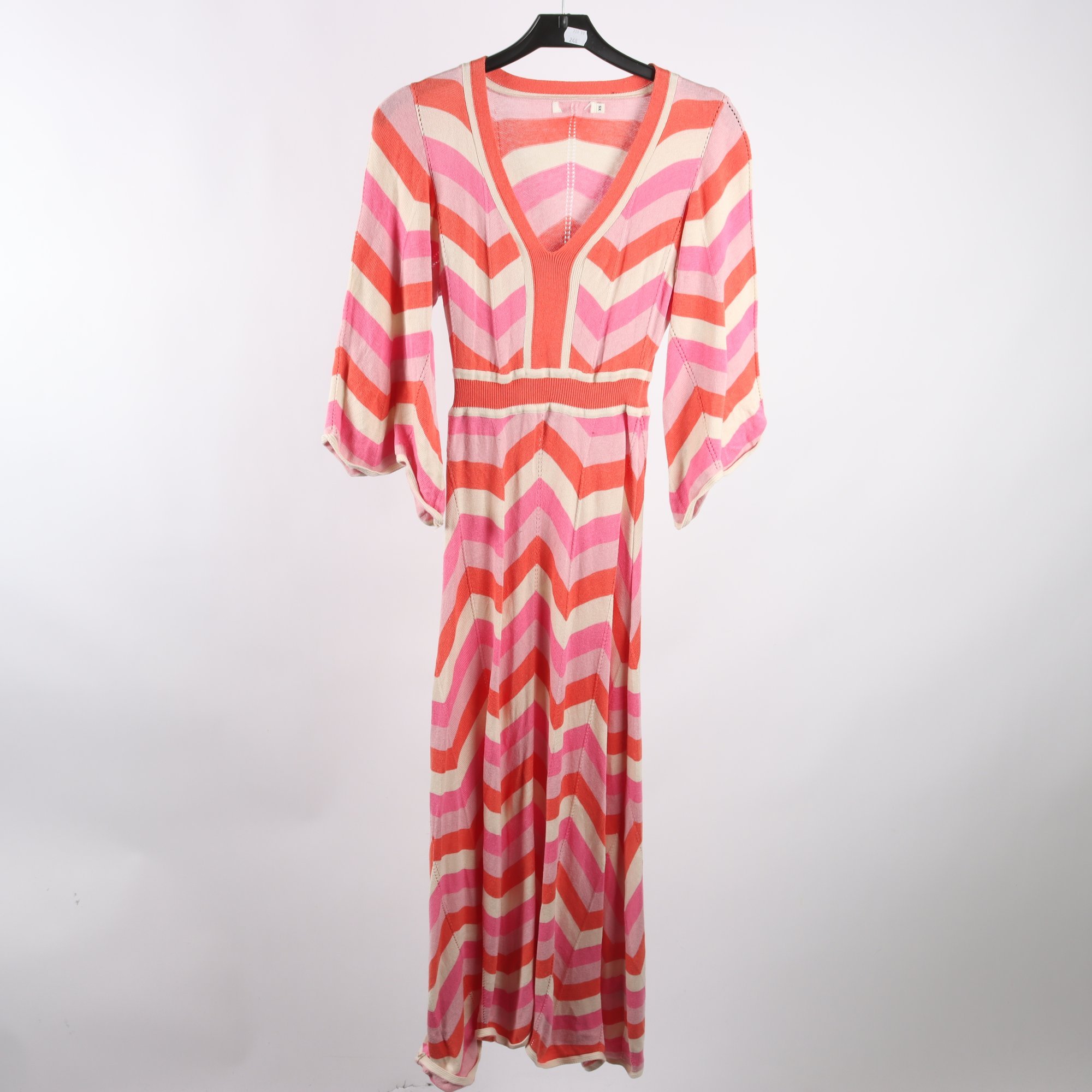 Klänning, Indiska, rosa, vit, stl. XS