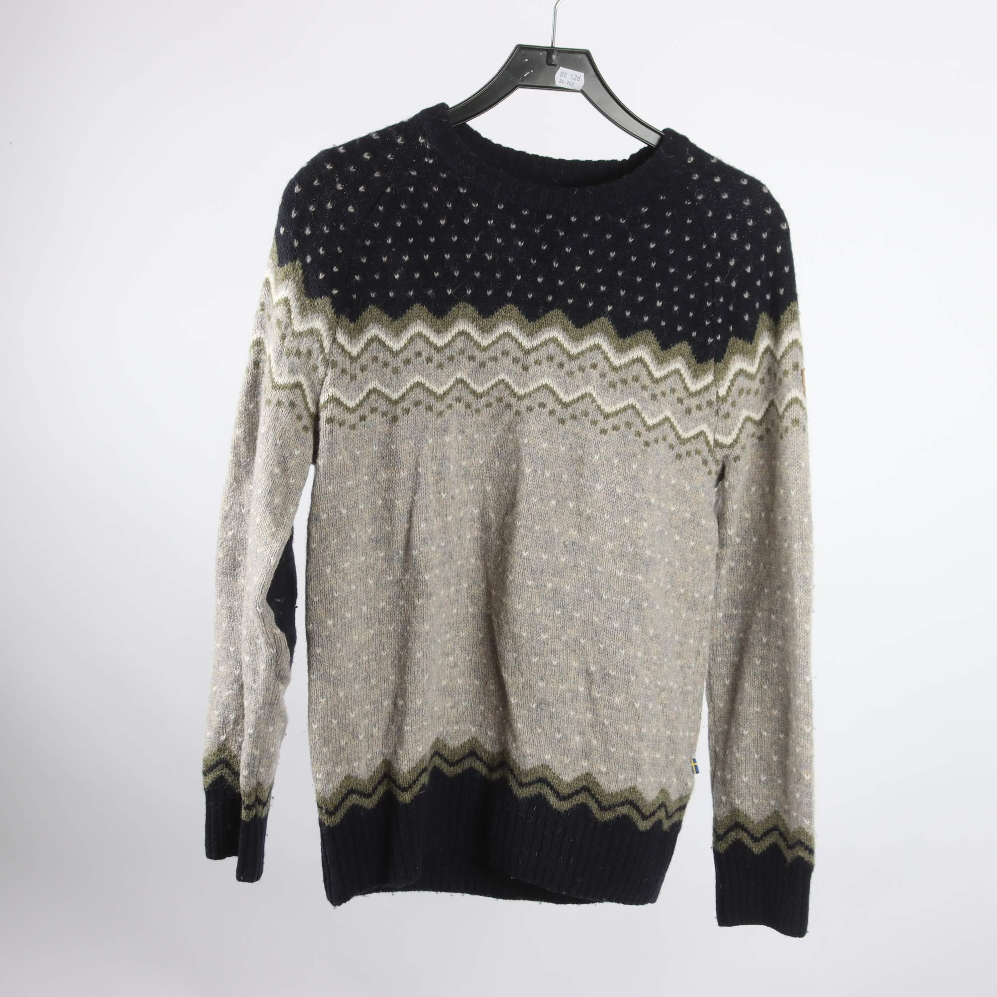Stickad tröja, Fjällräven, 100% ull, stl. S